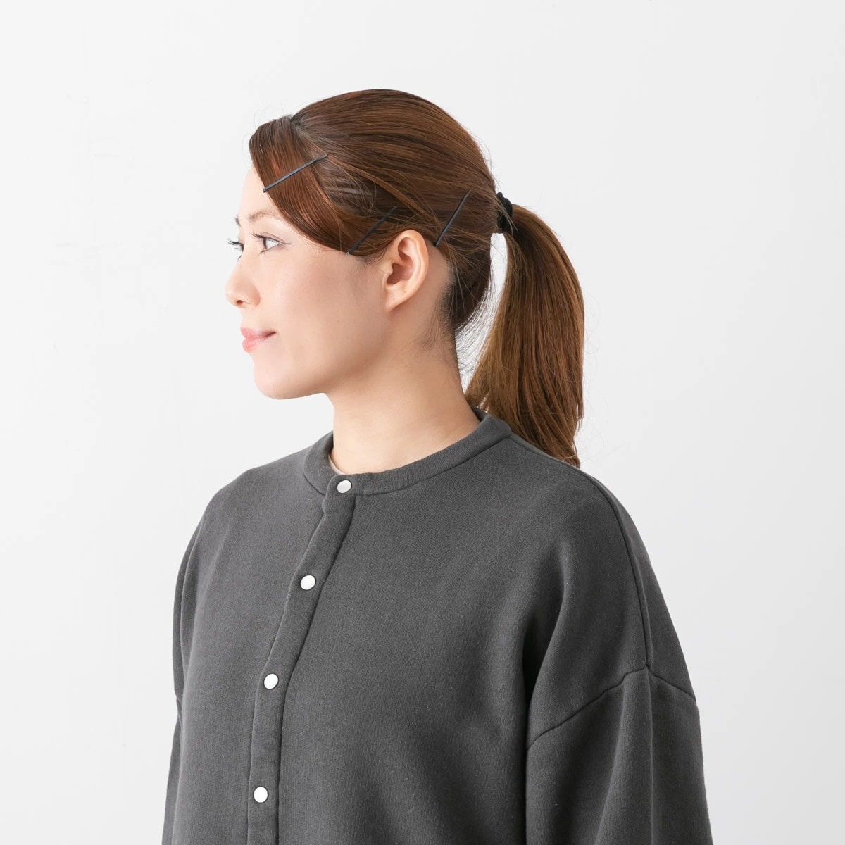 UNIVERSAL TISSU ユニヴァーサルティシュ リヨセル コットン 裏毛 スナップ カーディガン 3色 UT253CT008