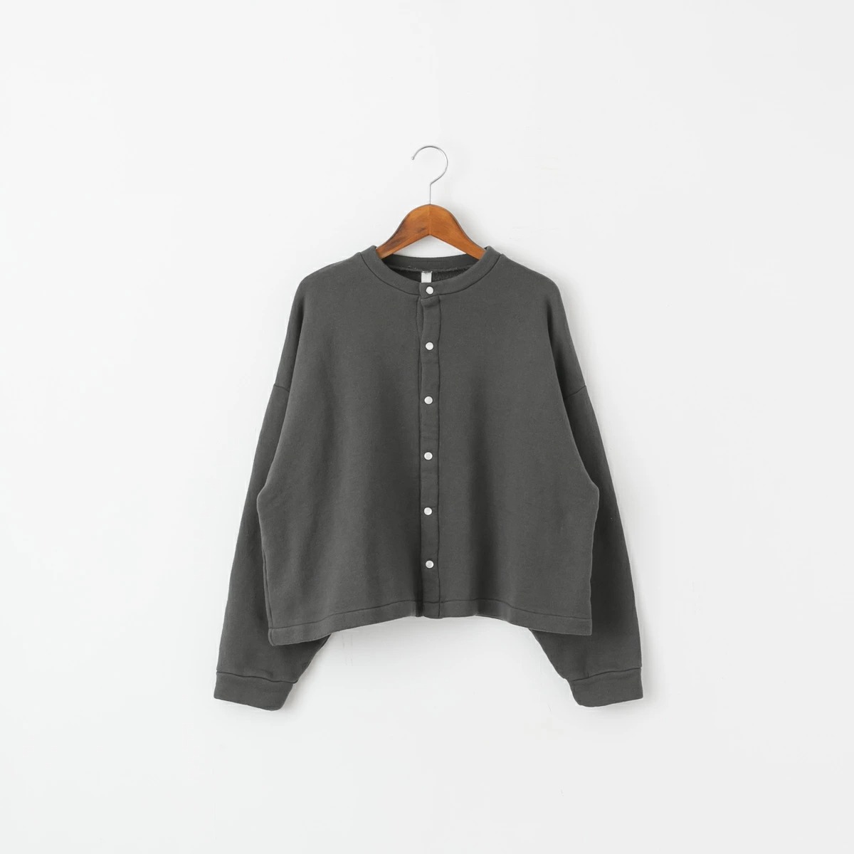 UNIVERSAL TISSU ユニヴァーサルティシュ リヨセル コットン 裏毛 スナップ カーディガン 3色 UT253CT008