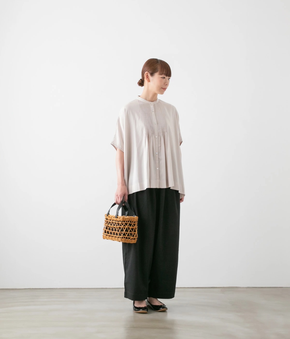 utilite ユティリテ ボックス ピンタックシャツ 3色 UT502AW11