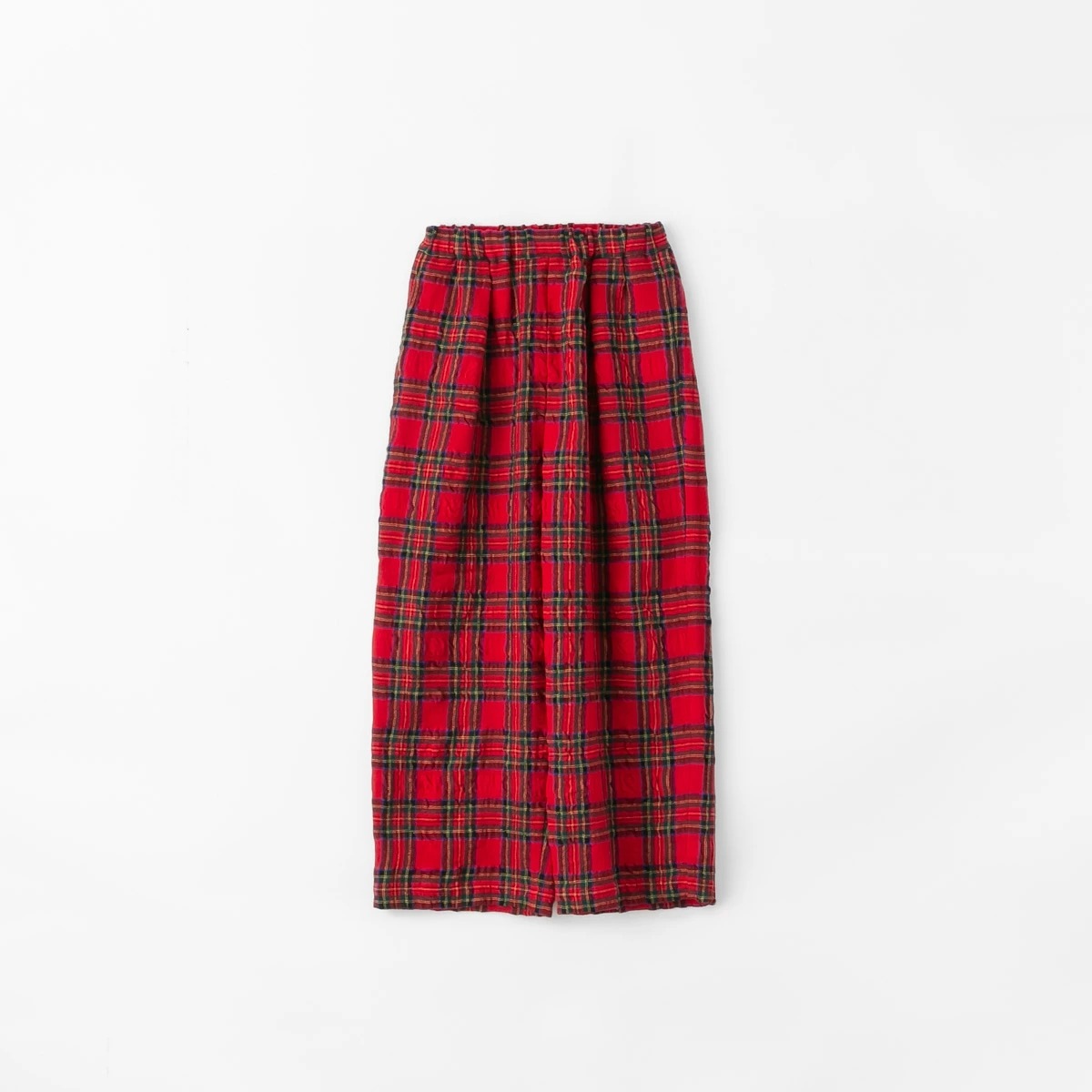 TRAVAIL MANUEL トラバイユ マニュアル 綿 ウール タータン インタック パンツ 2色 5101-53