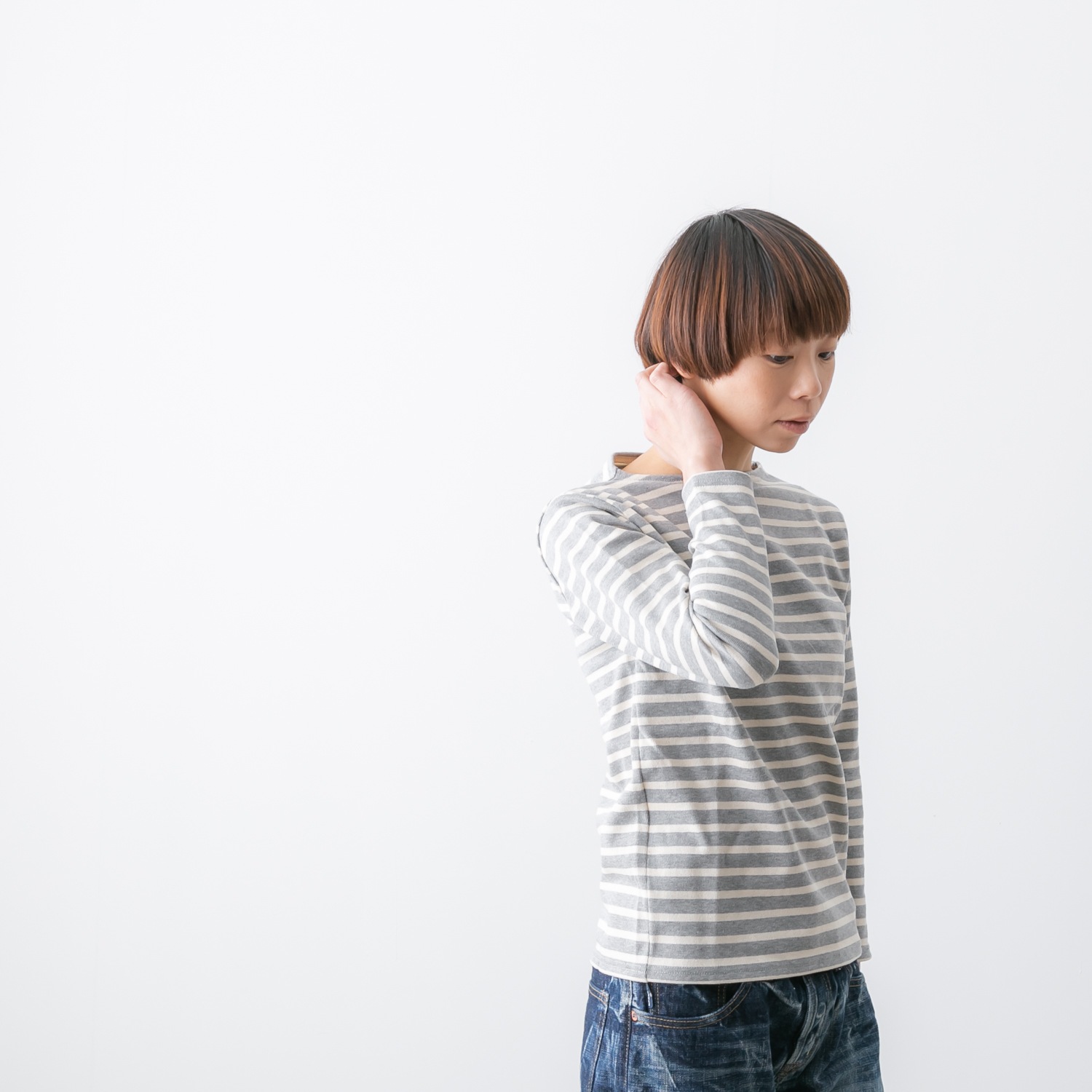 SAINT JAMES セントジェームス OUESSANT ウエッソン ボーダー 長袖 ECRU 定番 ボートネック カットソー OUESSANT RA