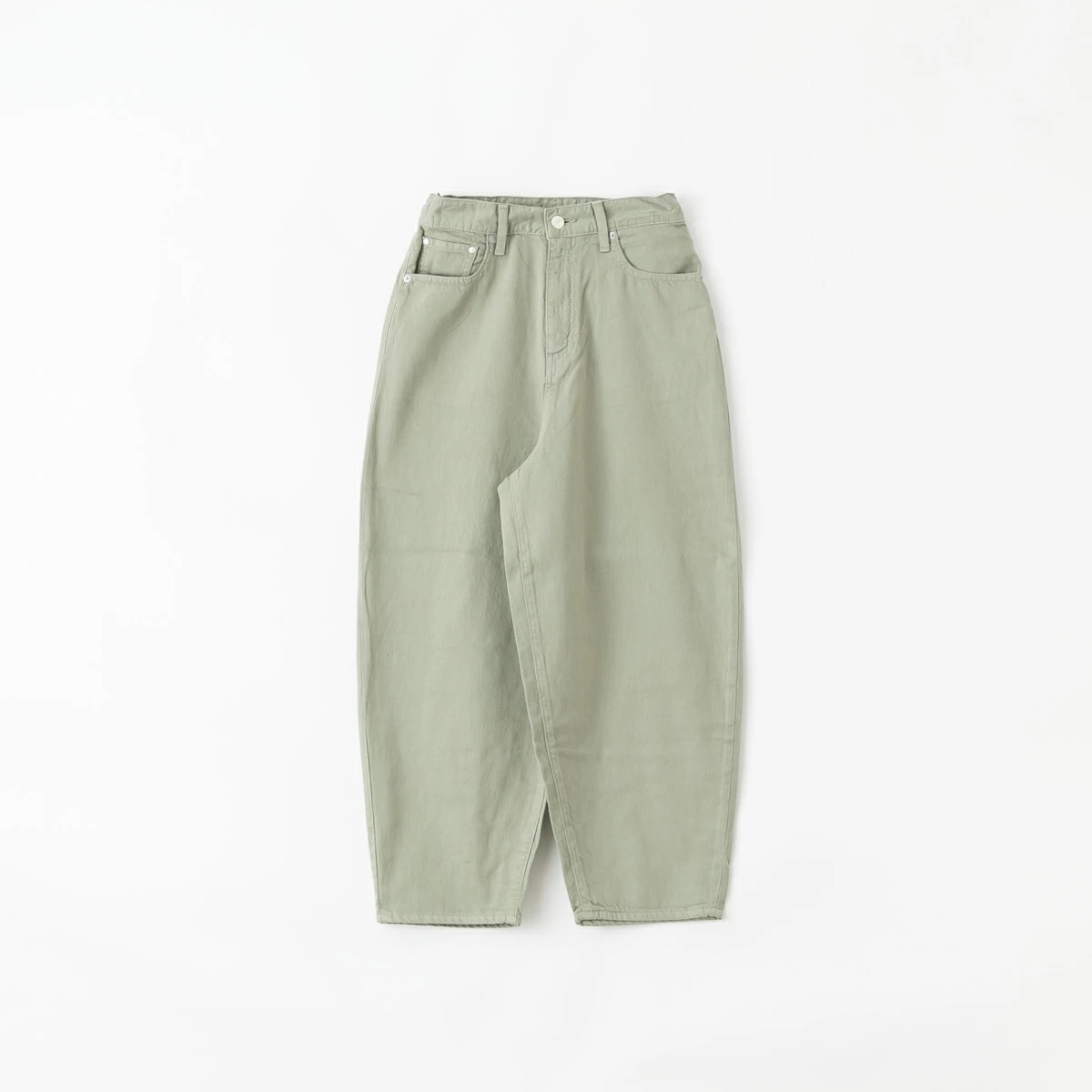 caqu サキュウ Color Linen Barrel Pants カラー コットン リネン バレルパンツ 3色 34221