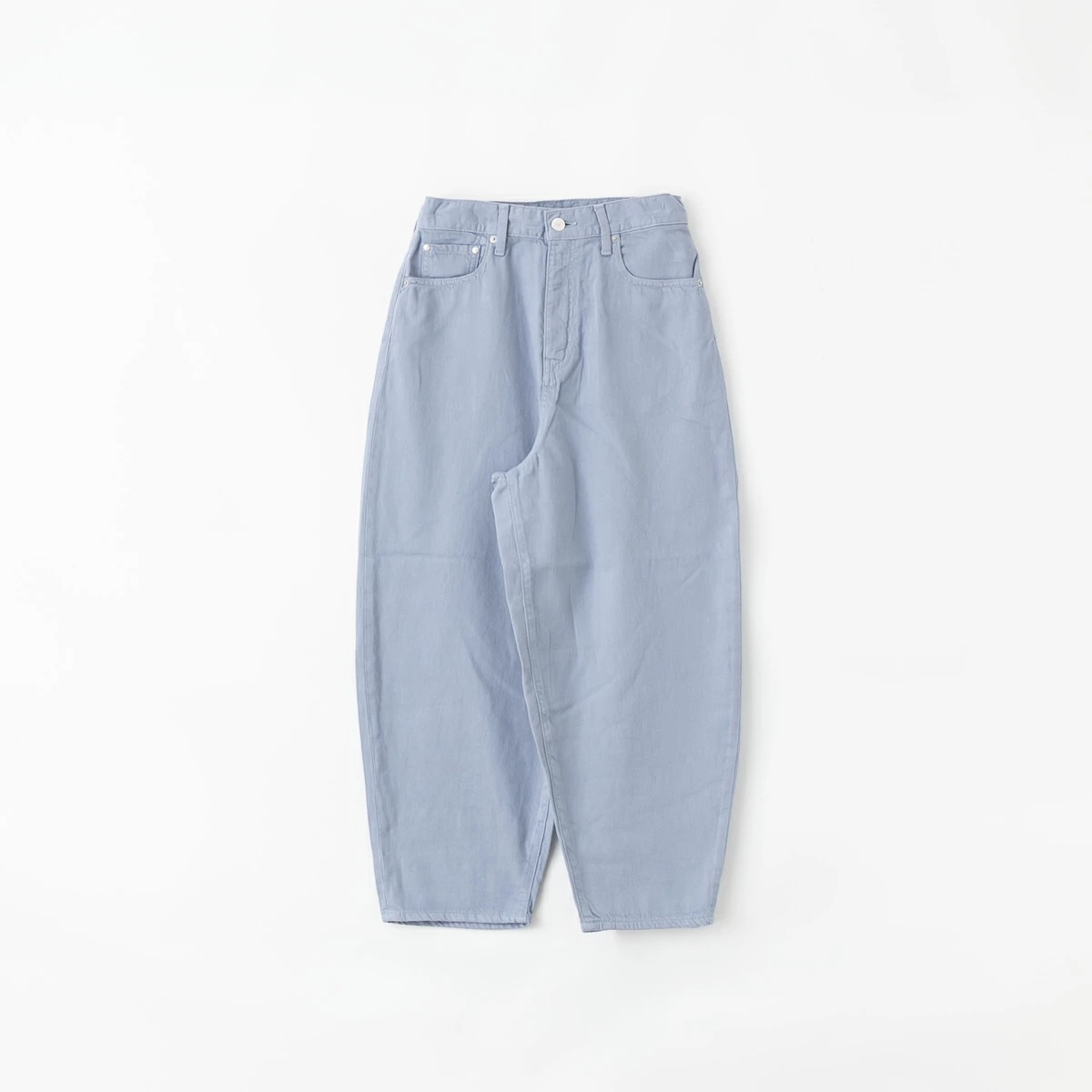 caqu サキュウ Color Linen Barrel Pants カラー コットン リネン バレルパンツ 3色 34221