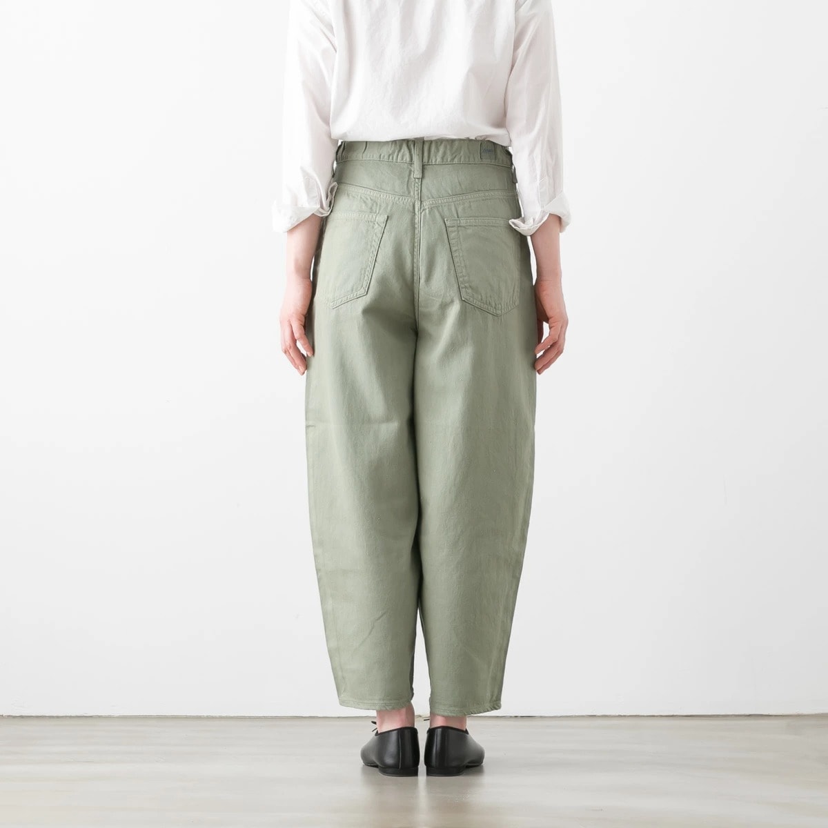 caqu サキュウ Color Linen Barrel Pants カラー コットン リネン バレルパンツ 3色 34221