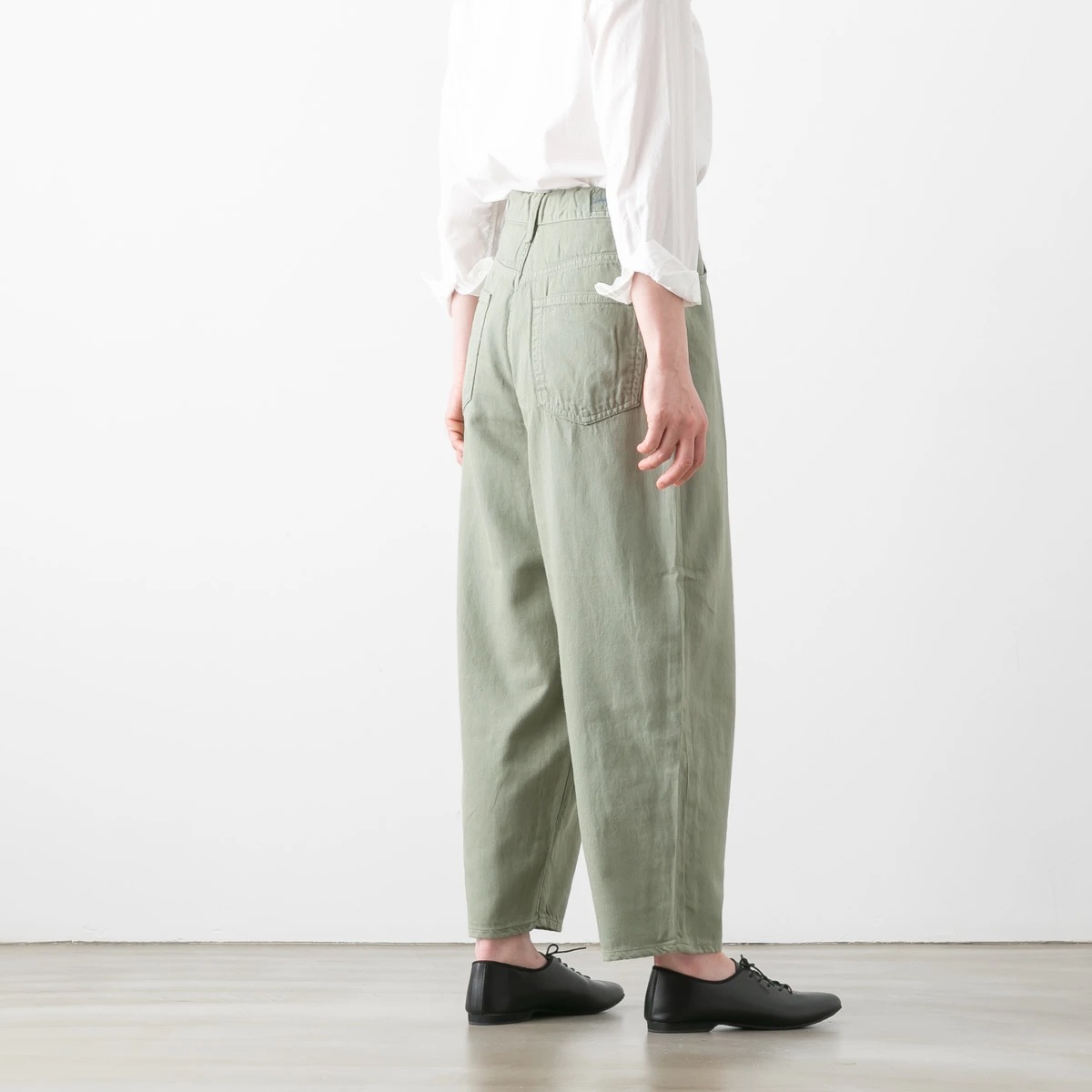 caqu サキュウ Color Linen Barrel Pants カラー コットン リネン バレルパンツ 3色 34221