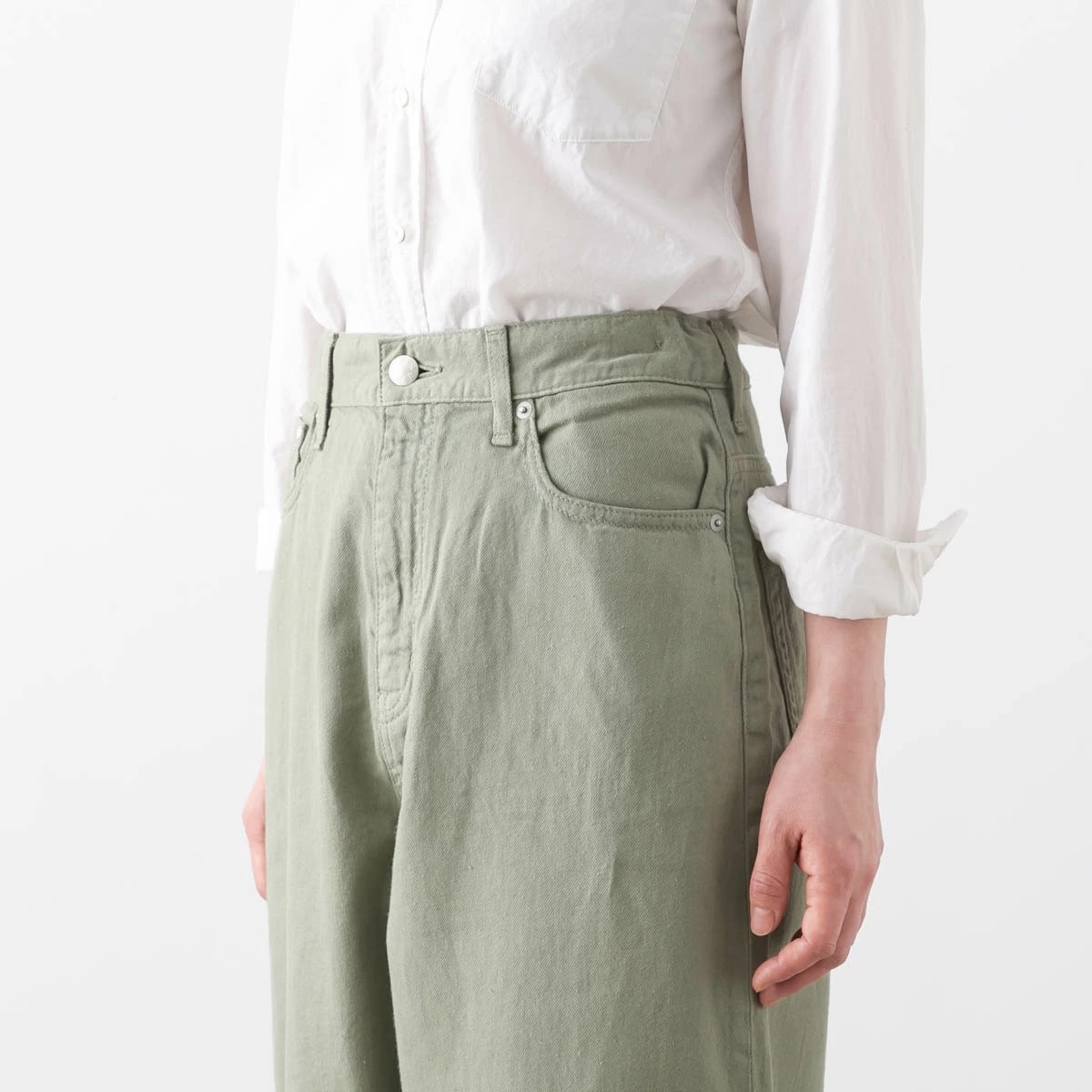 caqu サキュウ Color Linen Barrel Pants カラー コットン リネン バレルパンツ 3色 34221