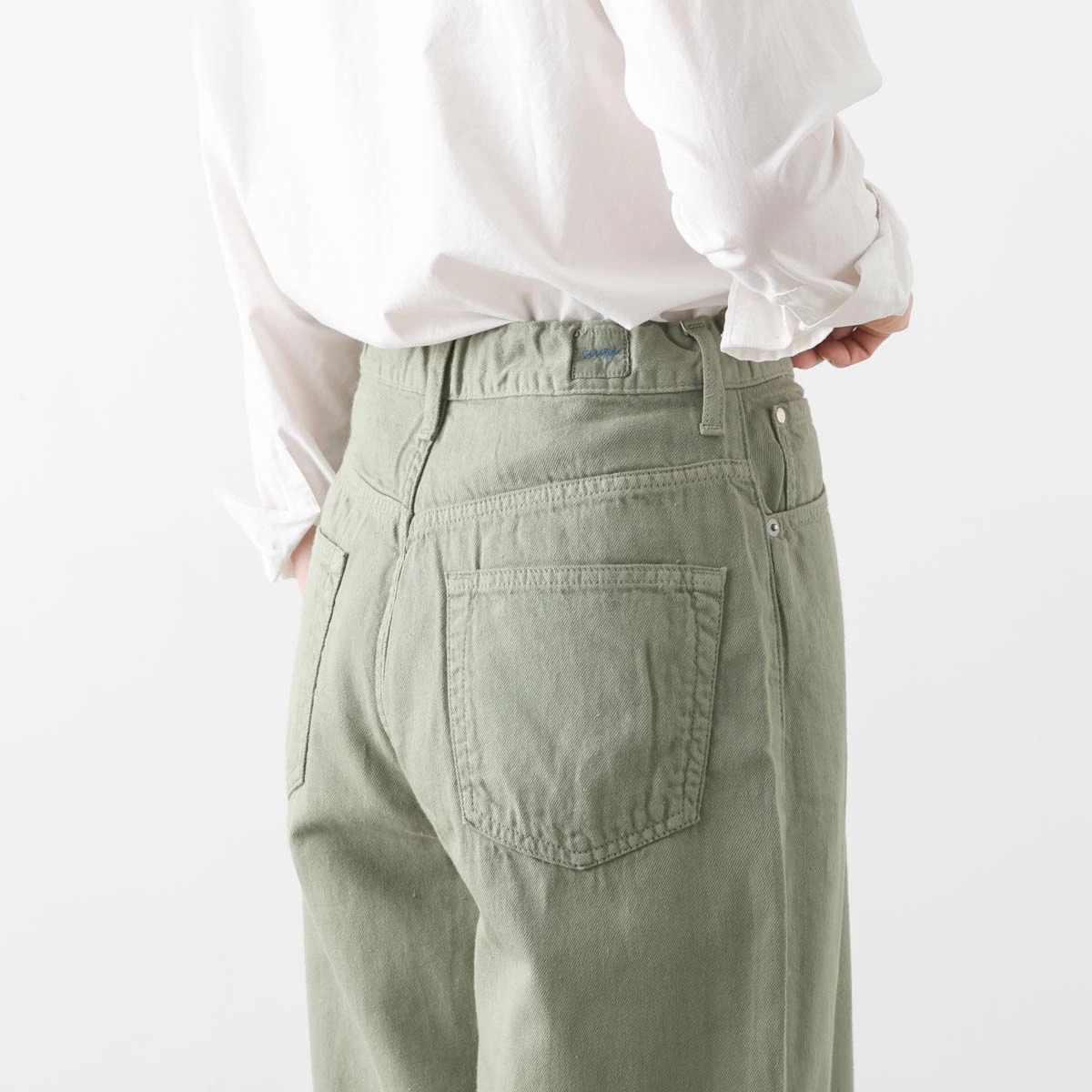 caqu サキュウ Color Linen Barrel Pants カラー コットン リネン バレルパンツ 3色 34221