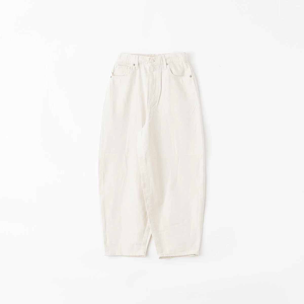 caqu サキュウ Color Linen Barrel Pants カラー コットン リネン バレルパンツ 3色 34221