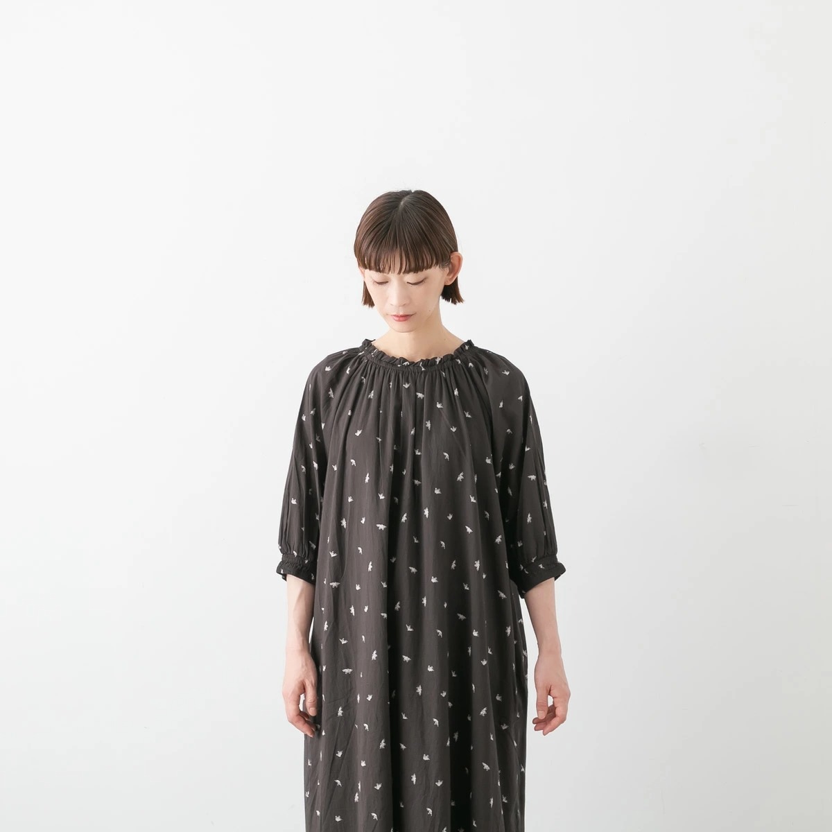 maomade マオメイド ロング丈 プリント ワンピース 631301