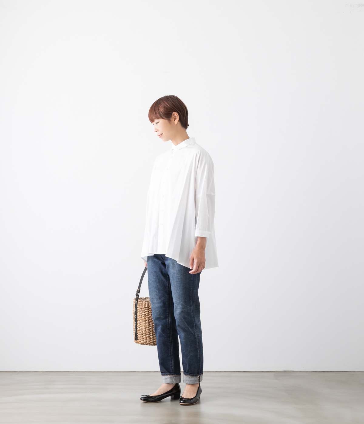 caqu サキュウ モダン テーパード デニム パンツ 04706-12 ユーズド加工