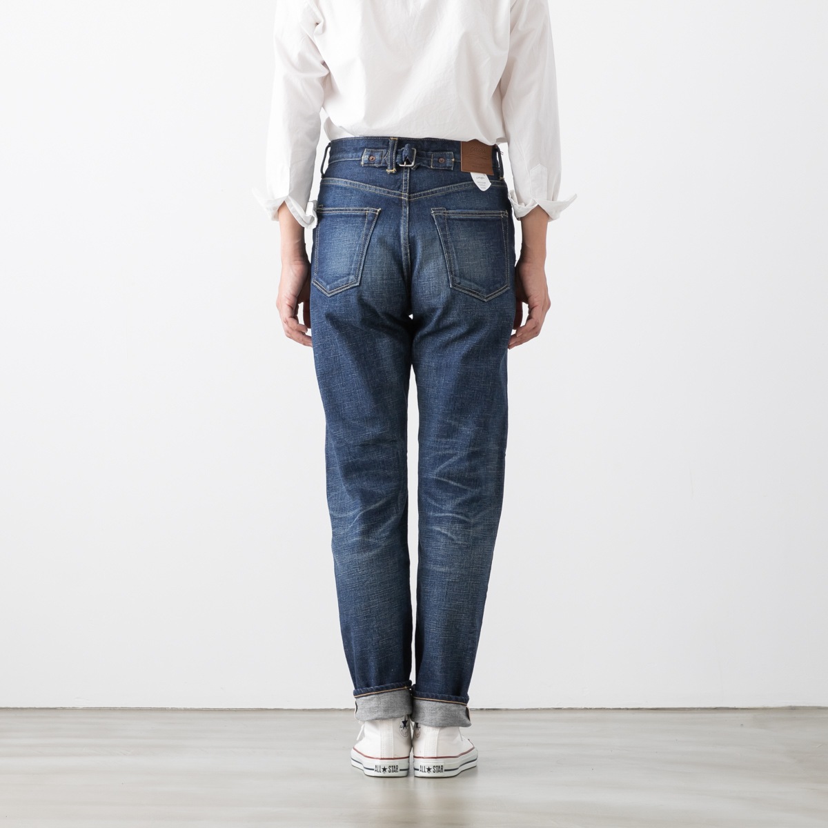 caqu サキュウ モダン テーパード デニム パンツ 04706-12 ユーズド加工