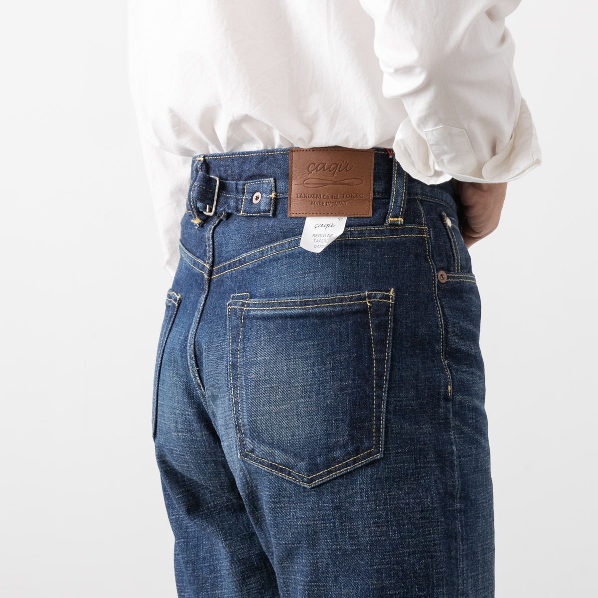 caqu サキュウ モダン テーパード デニム パンツ 04706-12 ユーズド加工