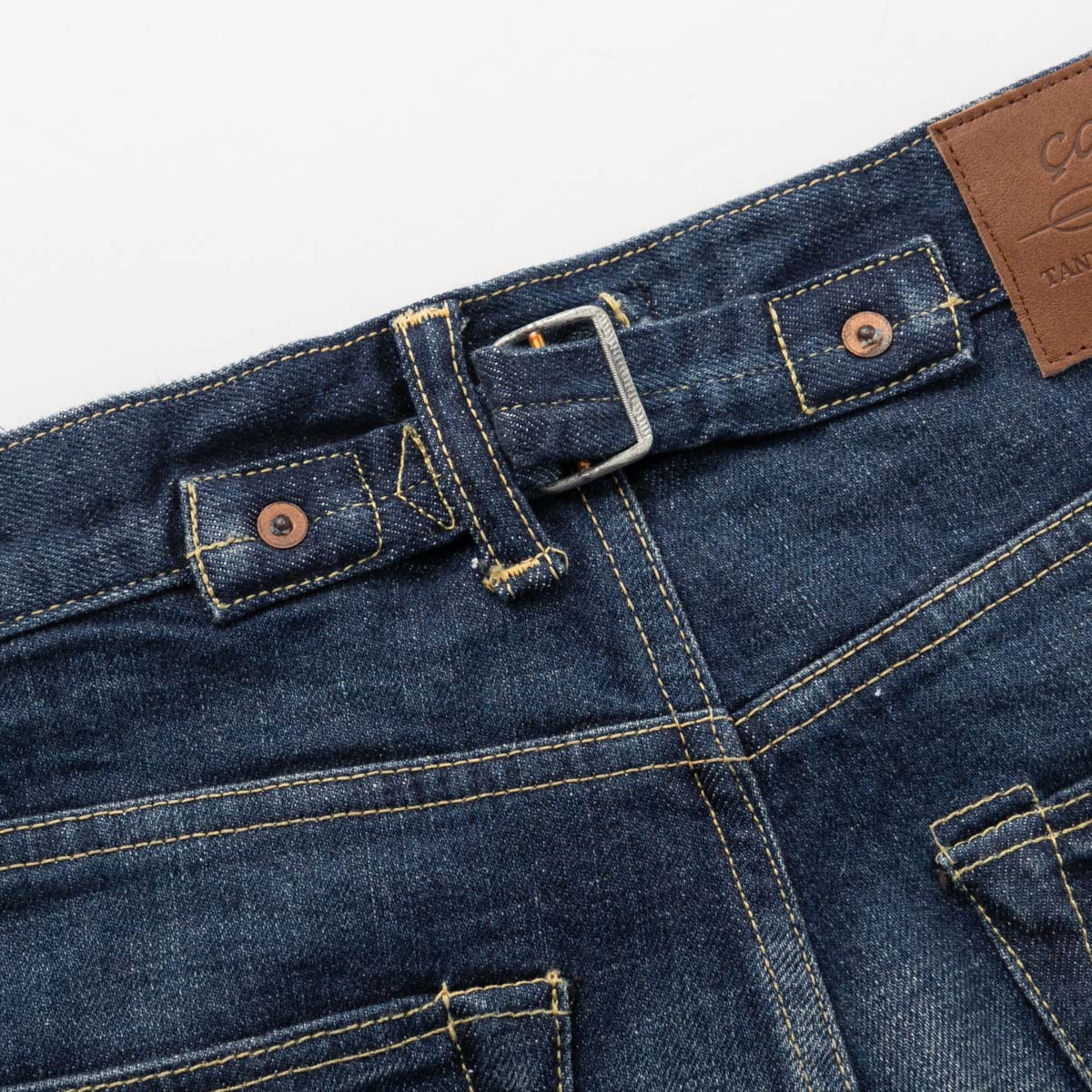 caqu サキュウ モダン テーパード デニム パンツ 04706-12 ユーズド加工