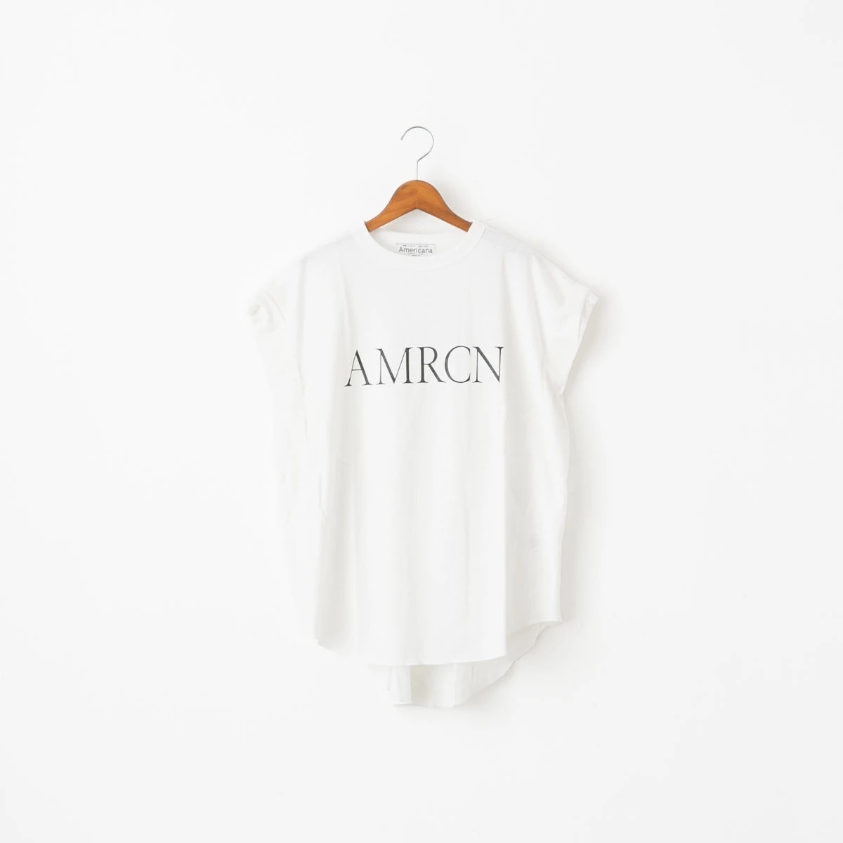 Americana アメリカーナ ロールアップスリーブ ロゴプリント T