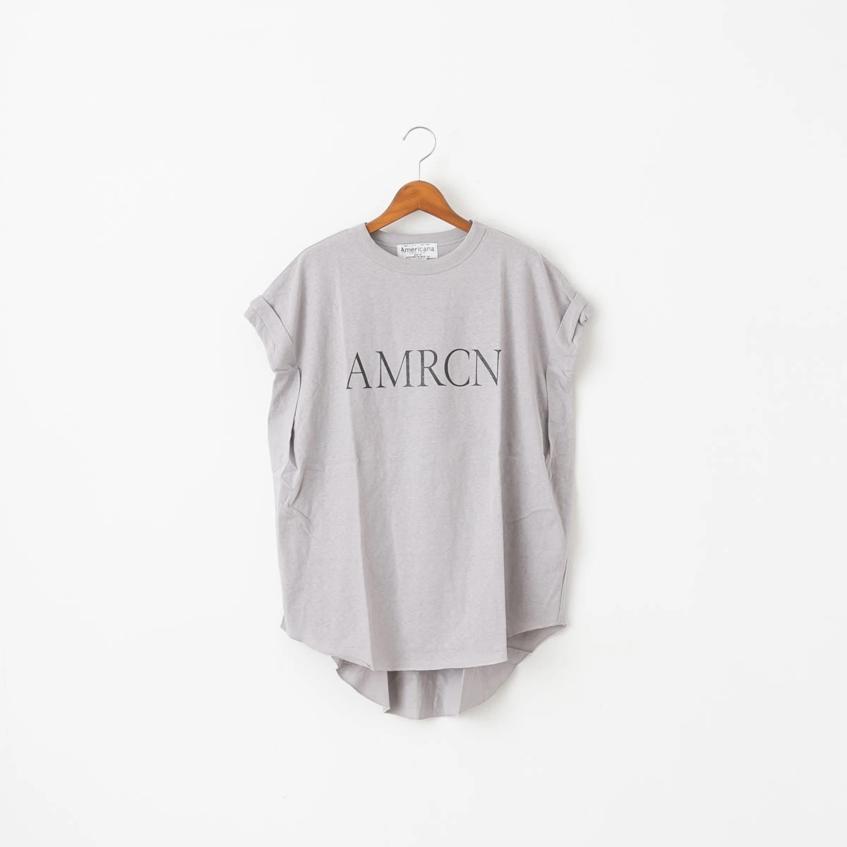 AMERICANA ロールアップスリーブ　ロゴTシャツ Americana アメリカーナ ロールアップスリーブ ロゴプリント T