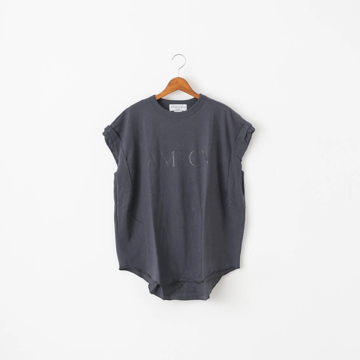 【AMERICANA/アメリカーナ】 LOGO TEE カーキ 新品SPLASH Americana アメリカーナ ロールアップスリーブ ロゴプリント T