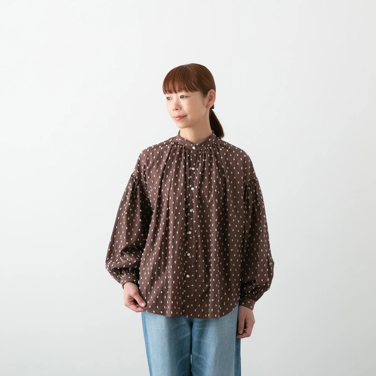 MANON マノン ナイロン ドット ジャガード アミカル シャツ 3色 MNN-SH-305