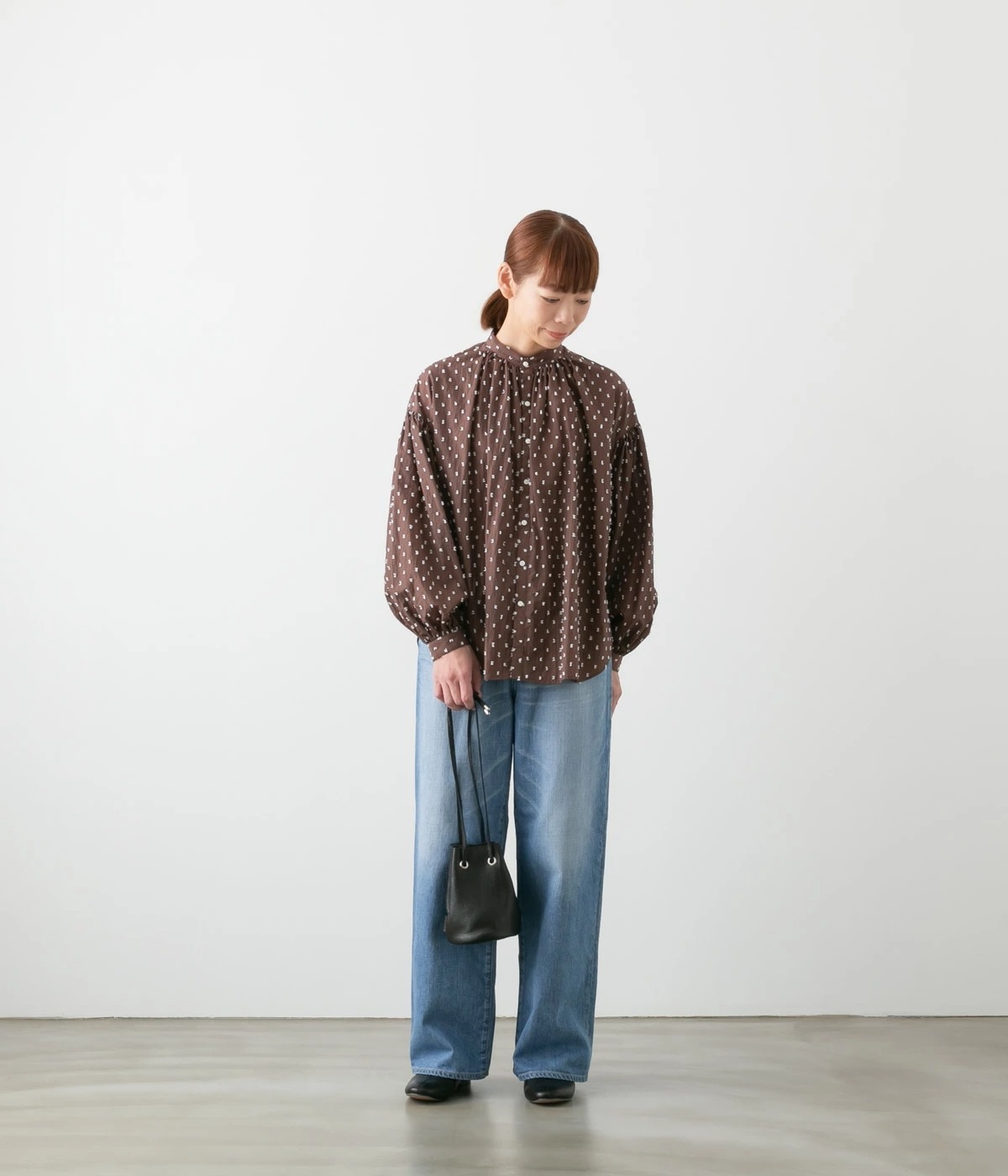 MANON マノン ナイロン ドット ジャガード アミカル シャツ 3色 MNN-SH-305