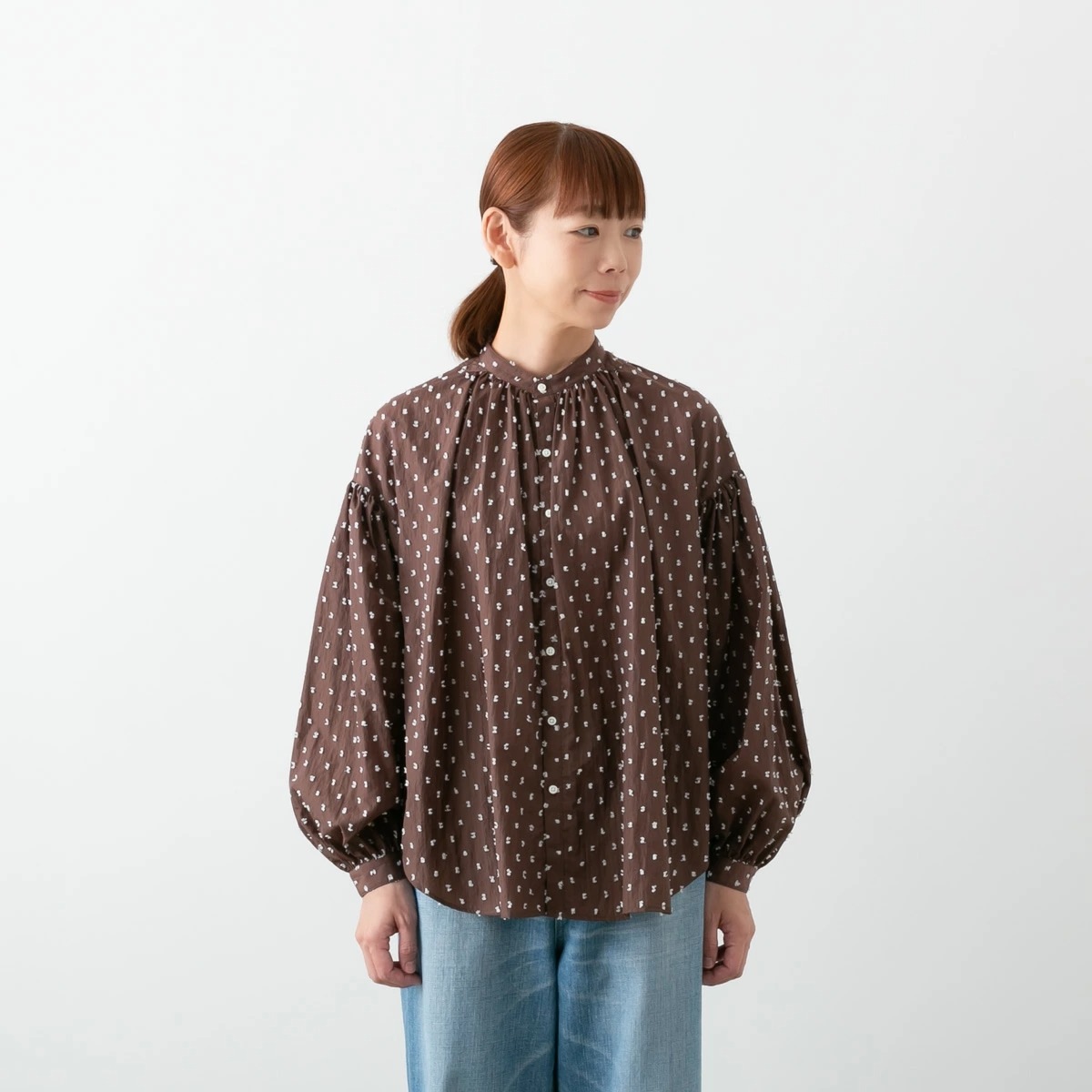 MANON マノン ナイロン ドット ジャガード アミカル シャツ 3色 MNN-SH-305