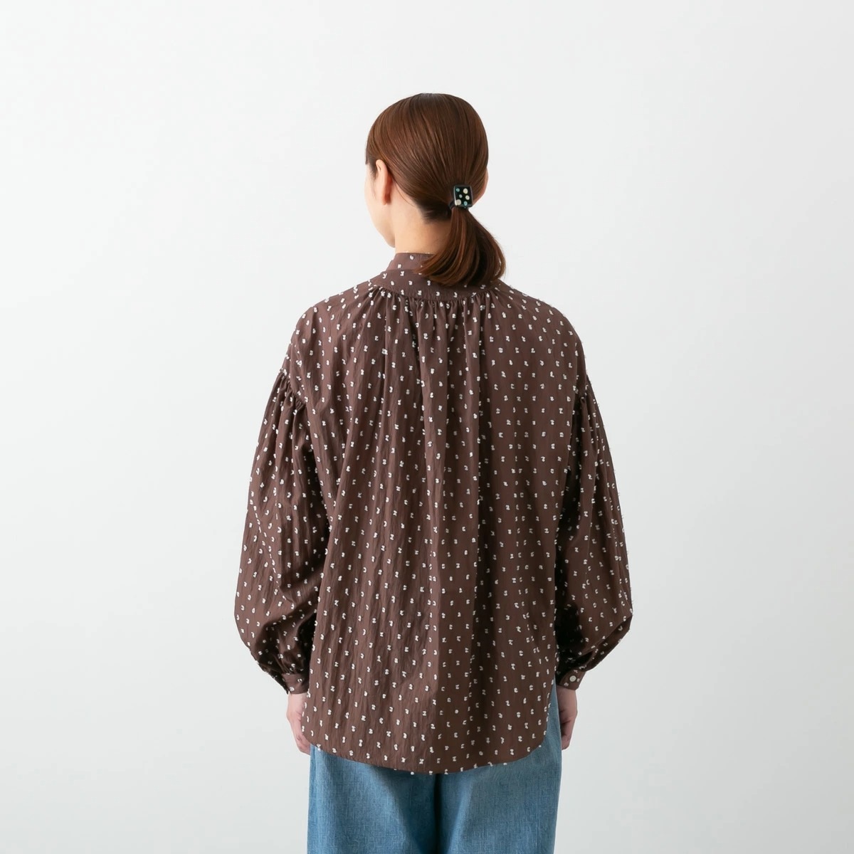 MANON マノン ナイロン ドット ジャガード アミカル シャツ 3色 MNN-SH-305