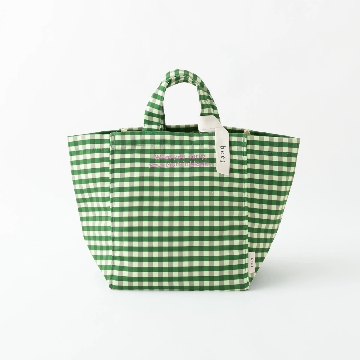 beej ビージ Gingham check totebag ギンガムチェック トートバッグ 2