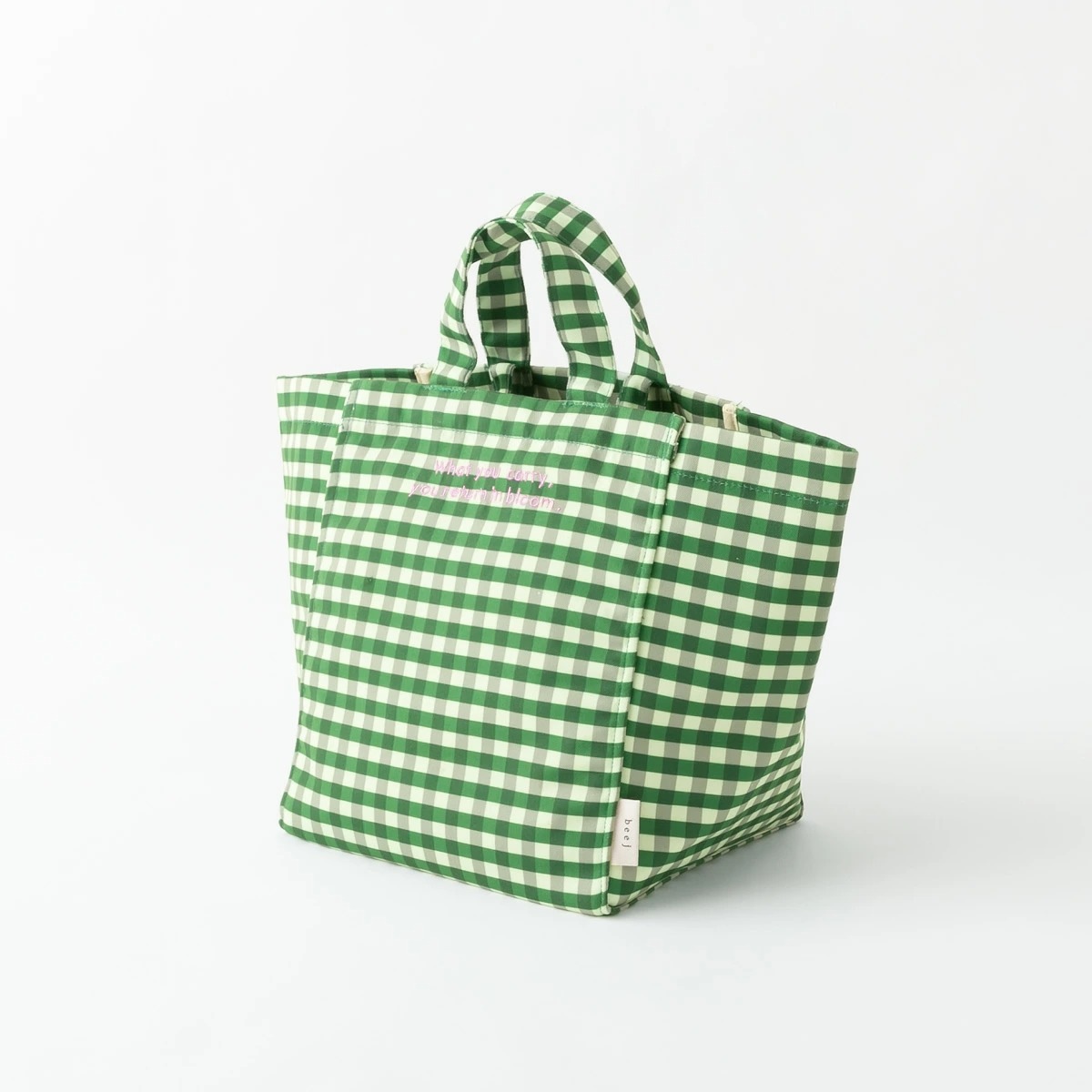 beej ビージ Gingham check totebag ギンガムチェック トートバッグ 2