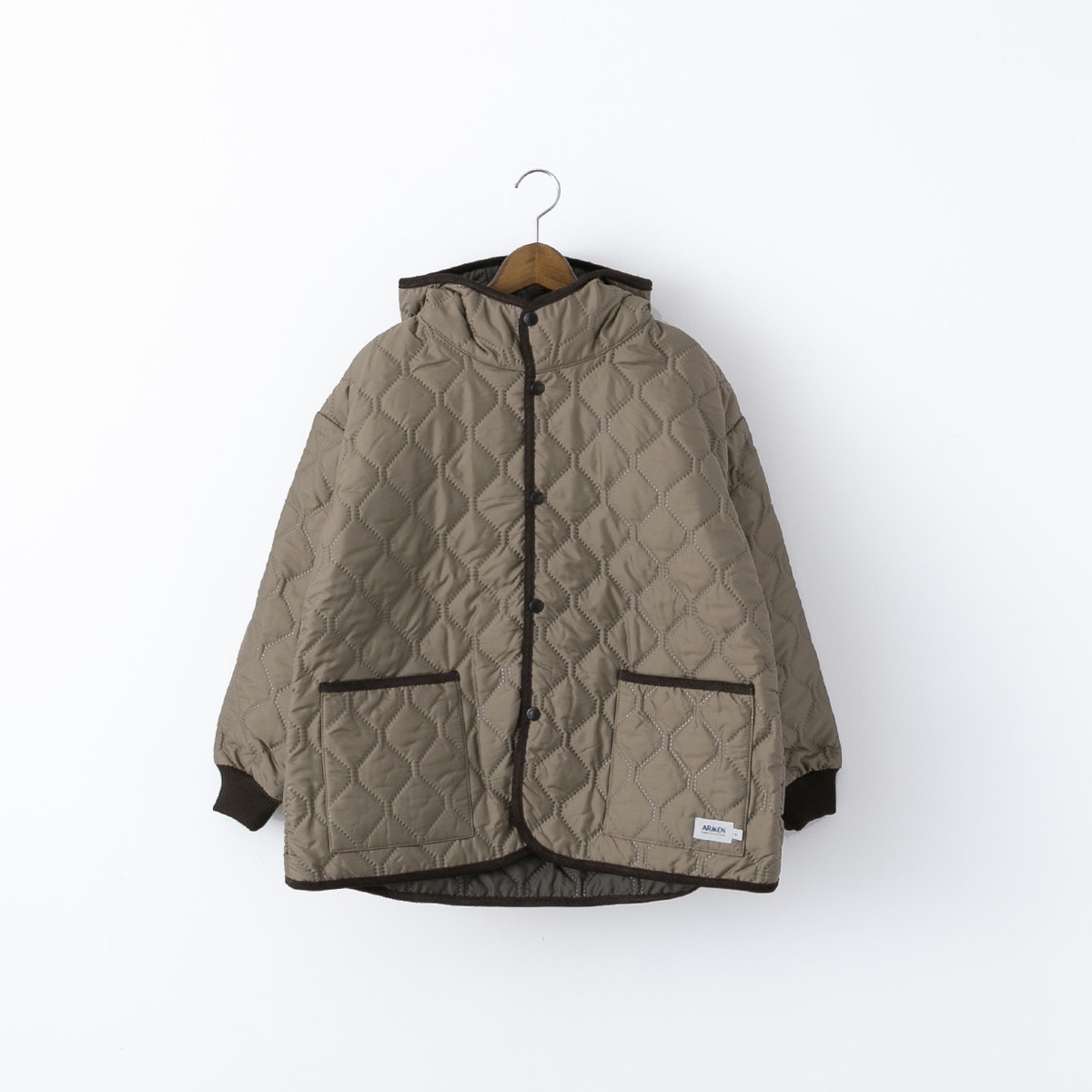 ARMEN アーメン キルティング カフスリブ オーバーサイズド フーデッド ジャケット 5色 NAM2561PP