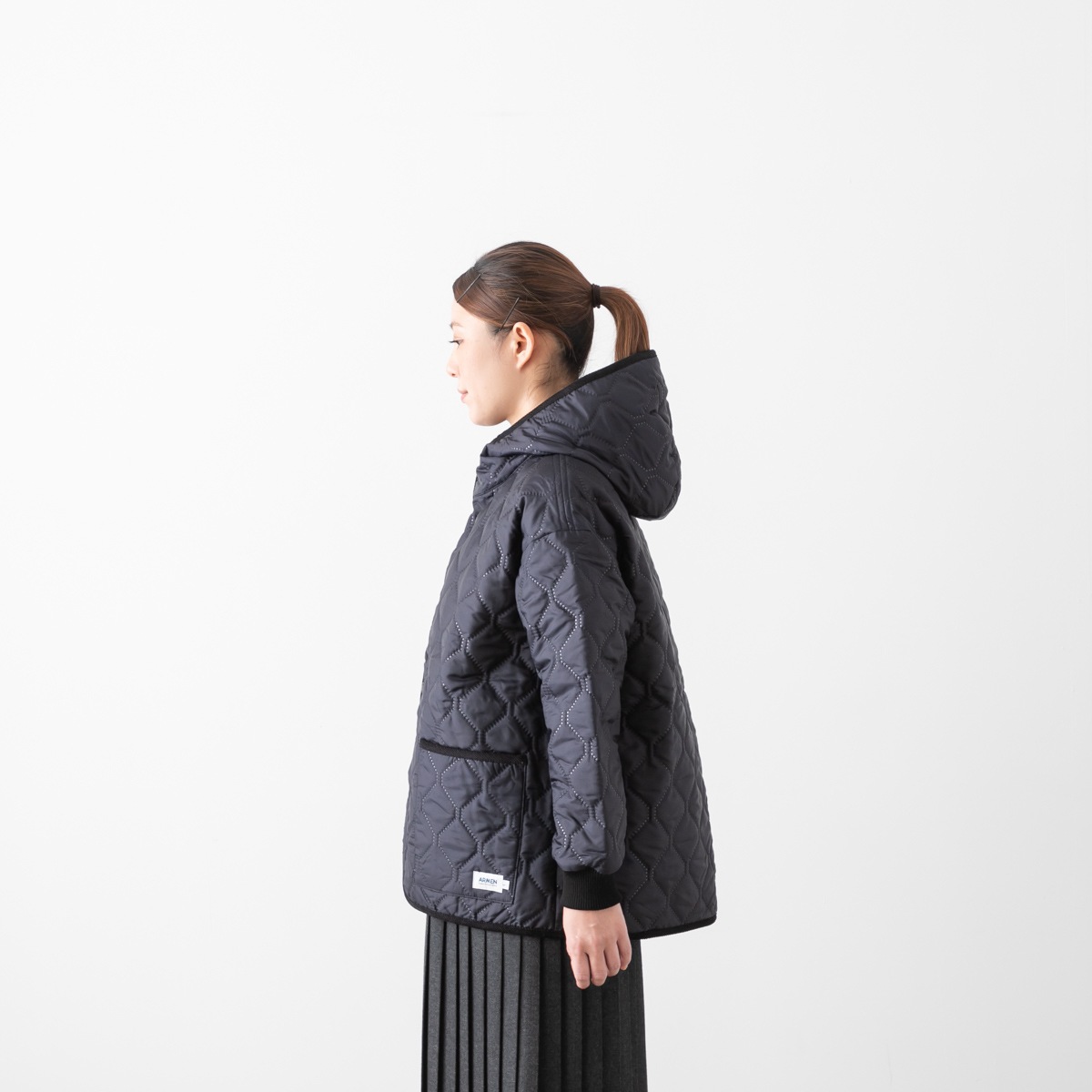 ARMEN アーメン キルティング カフスリブ オーバーサイズド フーデッド ジャケット 5色 NAM2561PP