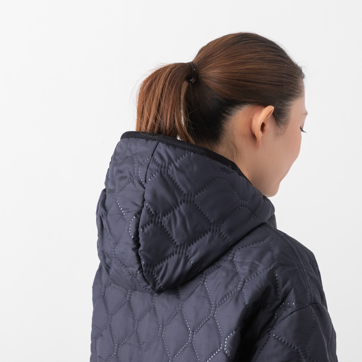 ARMEN アーメン キルティング カフスリブ オーバーサイズド フーデッド ジャケット 5色 NAM2561PP