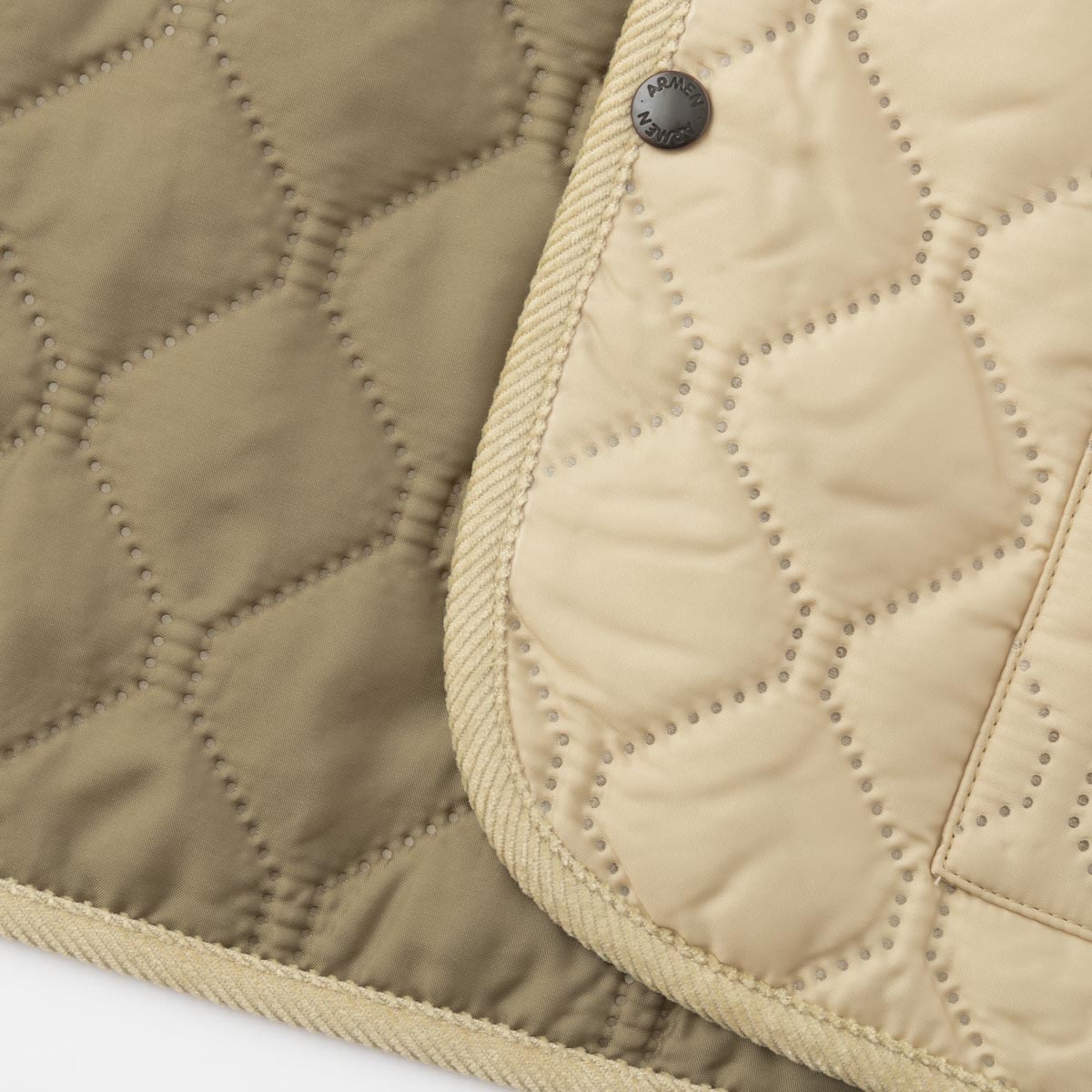 ARMEN アーメン キルティング カフスリブ オーバーサイズド フーデッド ジャケット 5色 NAM2561PP