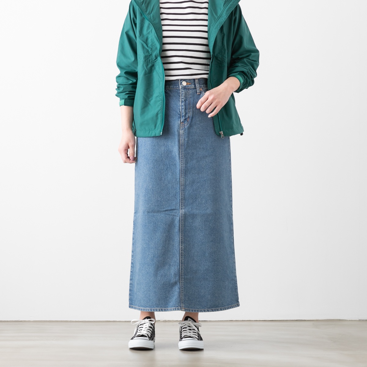 caqu サキュウ 80's Long Skirt デニム ロング スカート 35002