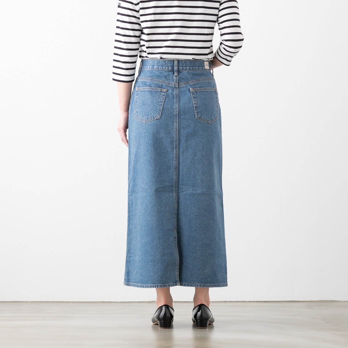 caqu サキュウ 80's Long Skirt デニム ロング スカート 35002