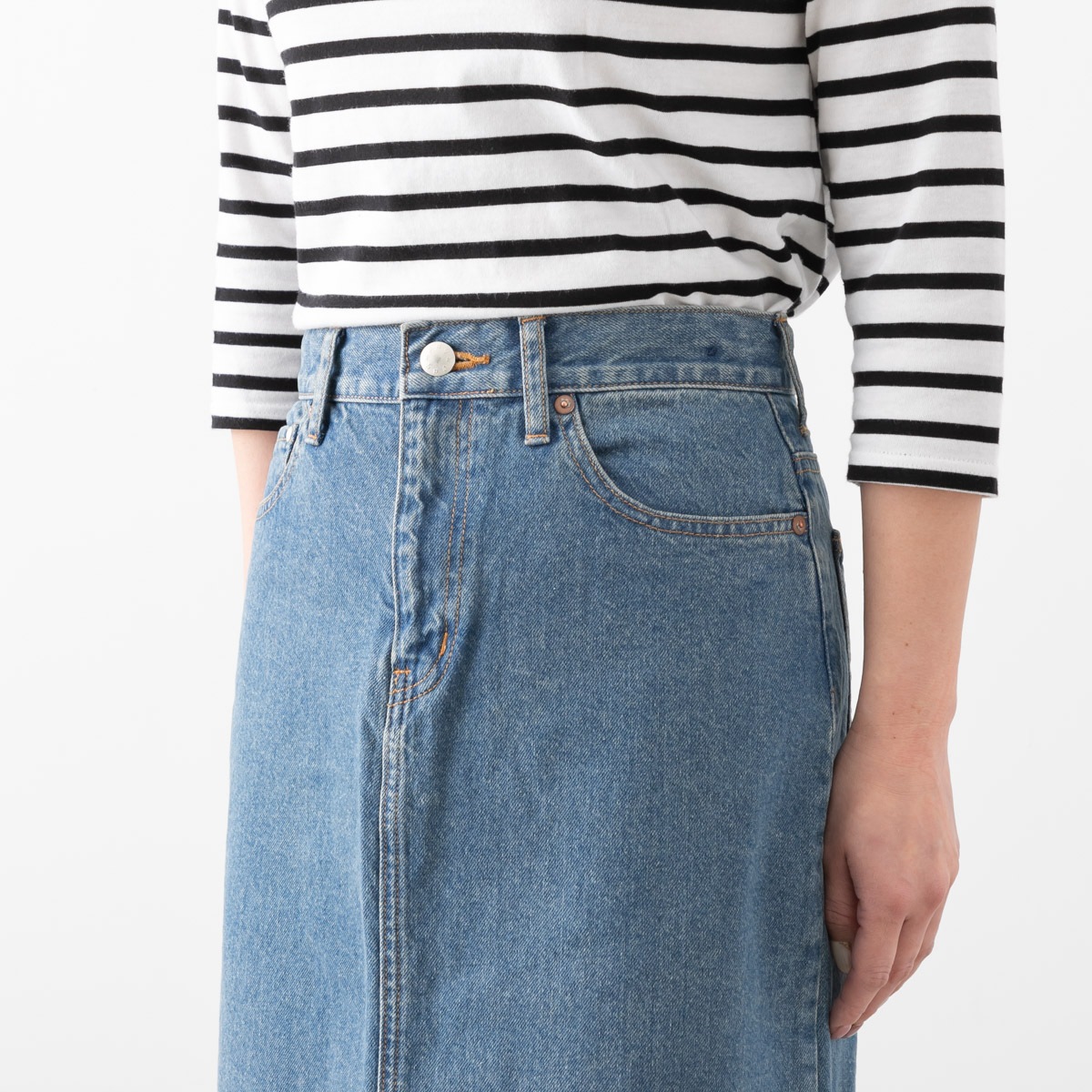 caqu サキュウ 80's Long Skirt デニム ロング スカート 35002