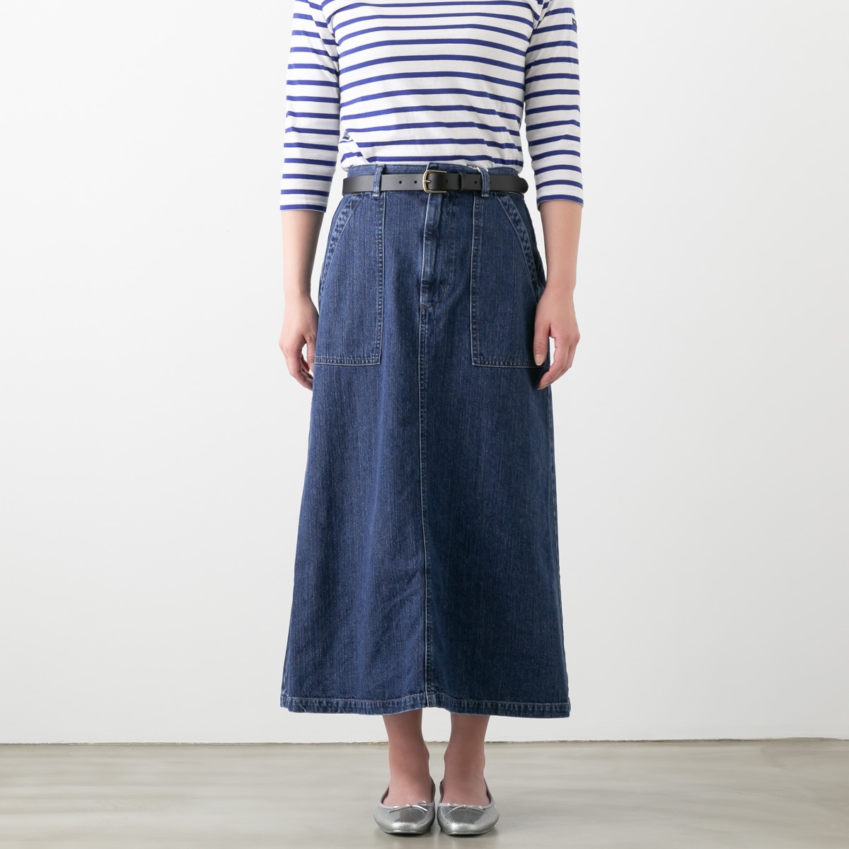 D.M.G ドミンゴ 10ozムラ糸デニム ベイカースカート 17-502D