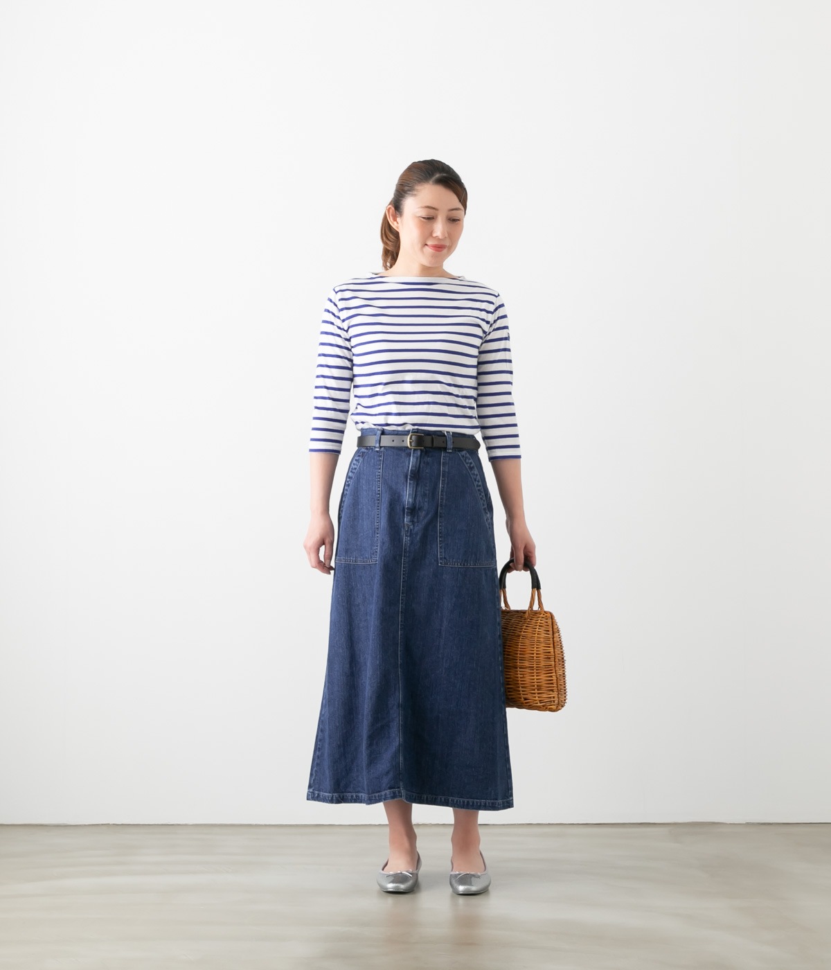 D.M.G ドミンゴ 10ozムラ糸デニム ベイカースカート 17-502D