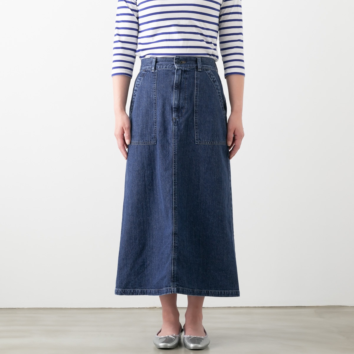 D.M.G ドミンゴ 10ozムラ糸デニム ベイカースカート 17-502D