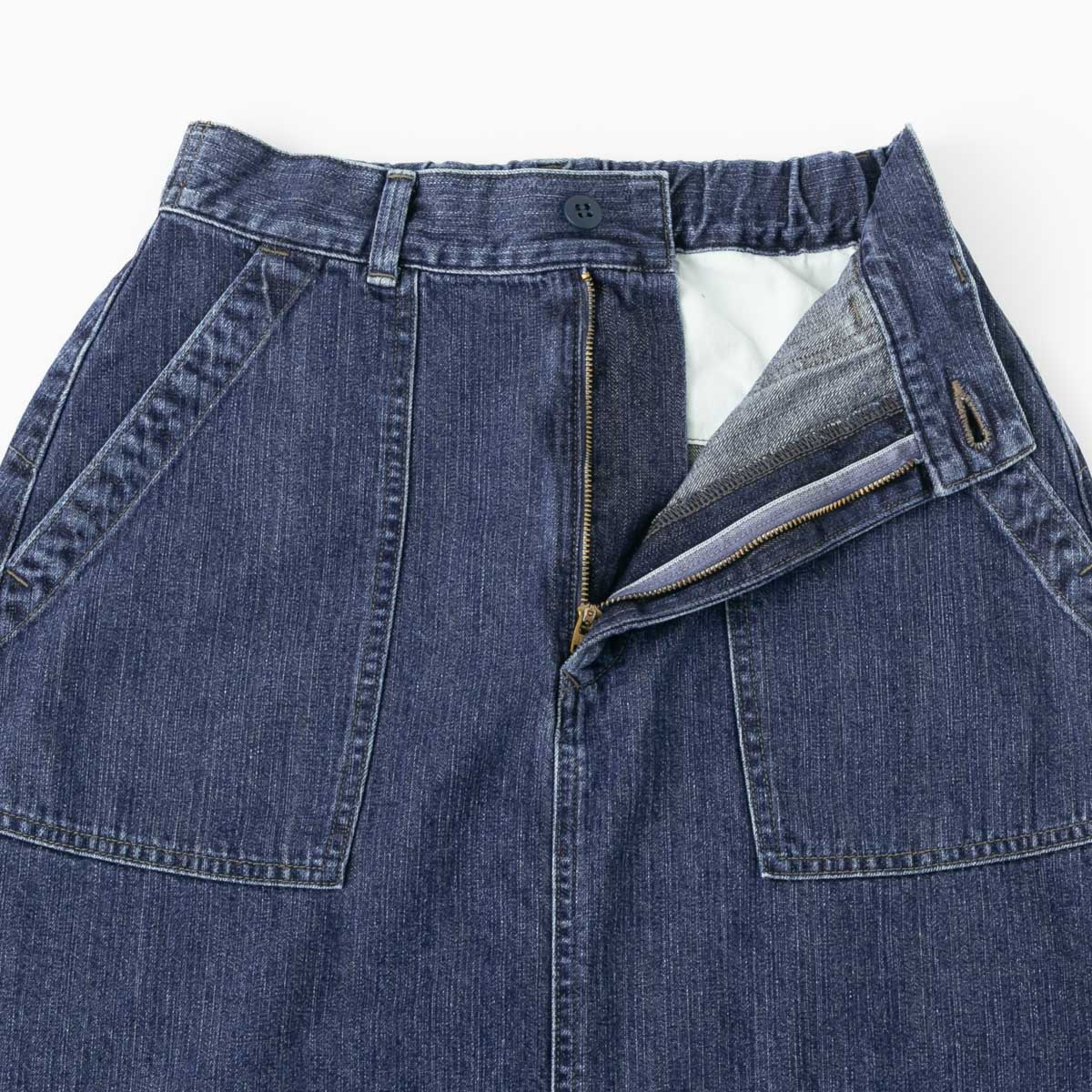 D.M.G ドミンゴ 10ozムラ糸デニム ベイカースカート 17-502D