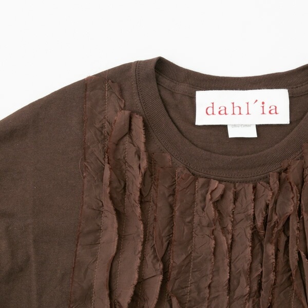 dahl'ia ダリア フリル リメイク 長袖 カットソー 3色 HD-63