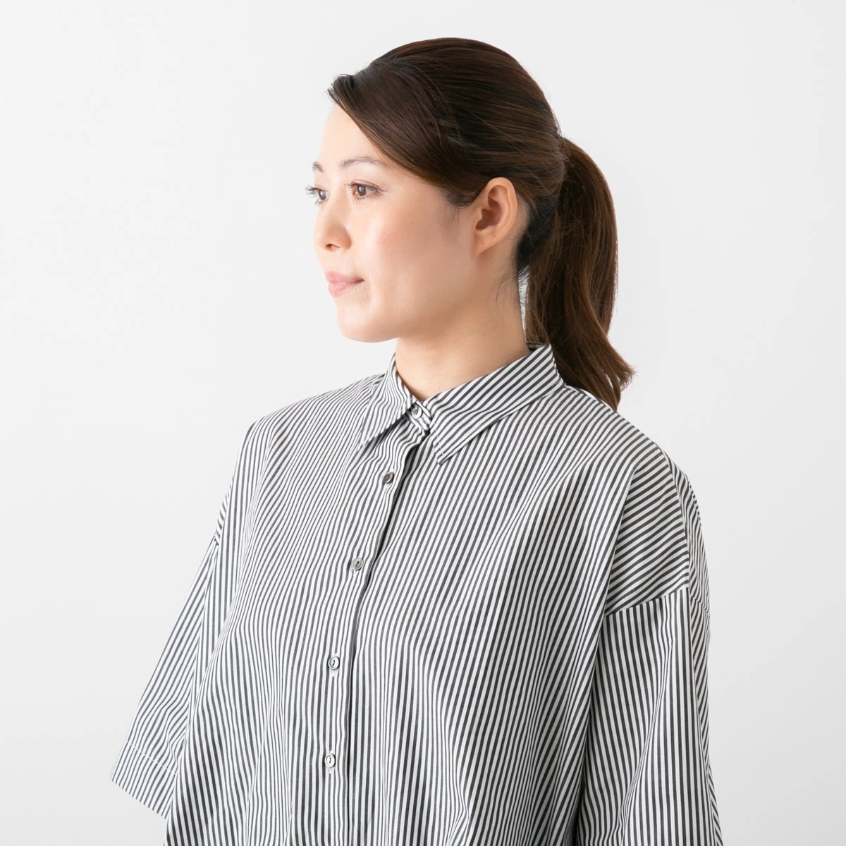 mizuiro ind ミズイロインド ストライプ ハーフスリーブ バルーン