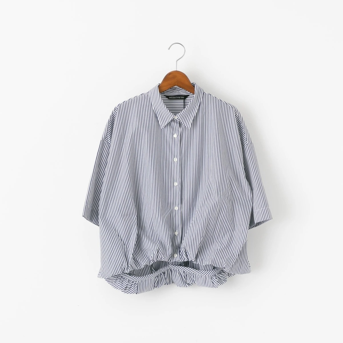mizuiro ind ミズイロインド ストライプ ハーフスリーブ バルーン