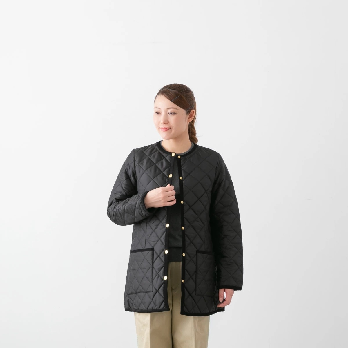Traditional Weatherwear トラディショナルウェザーウェア ノーカラー キルティング ジャケット アークリー ミドル ARKLEY MIDDLE 2色 L252APQCO0482AA