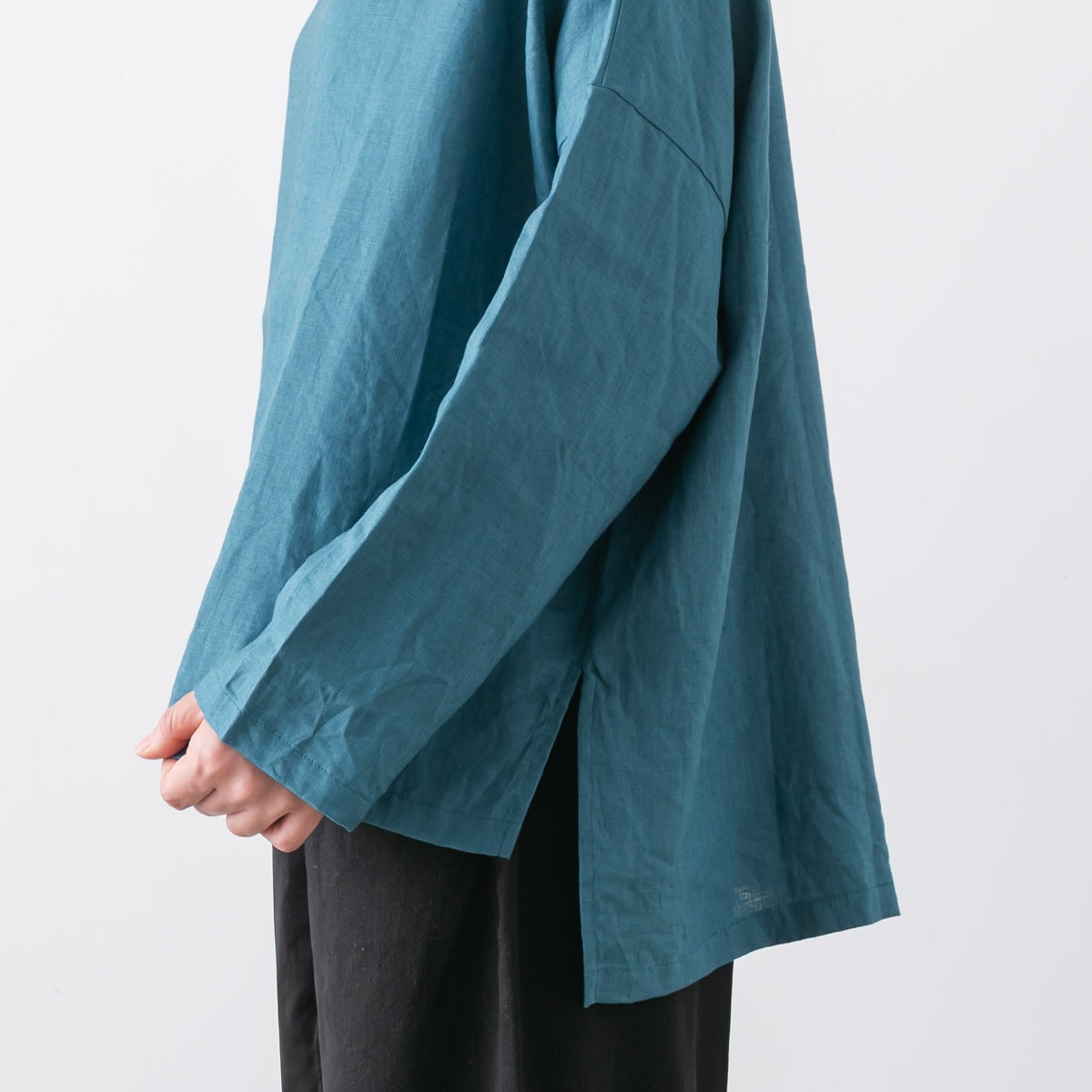 TRAVAIL MANUEL トラバイユ マニュアル タイディリネン ボートネック Tブラウス 3色 3010-51