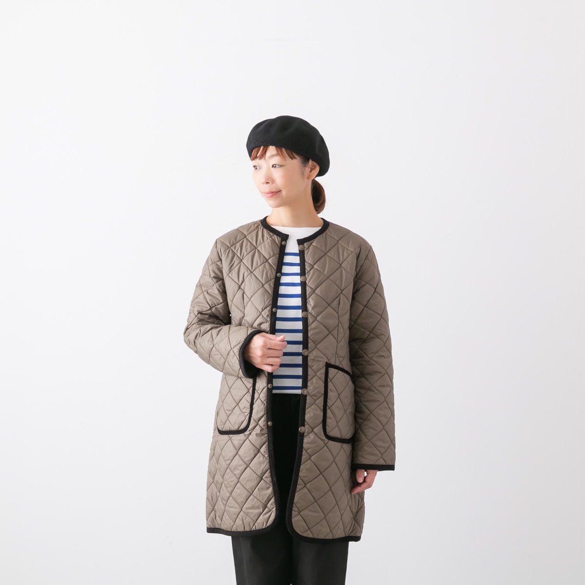 LAVENHAM ラベンハム キルティング クルーネック コート CREW NECK COAT LV6114
