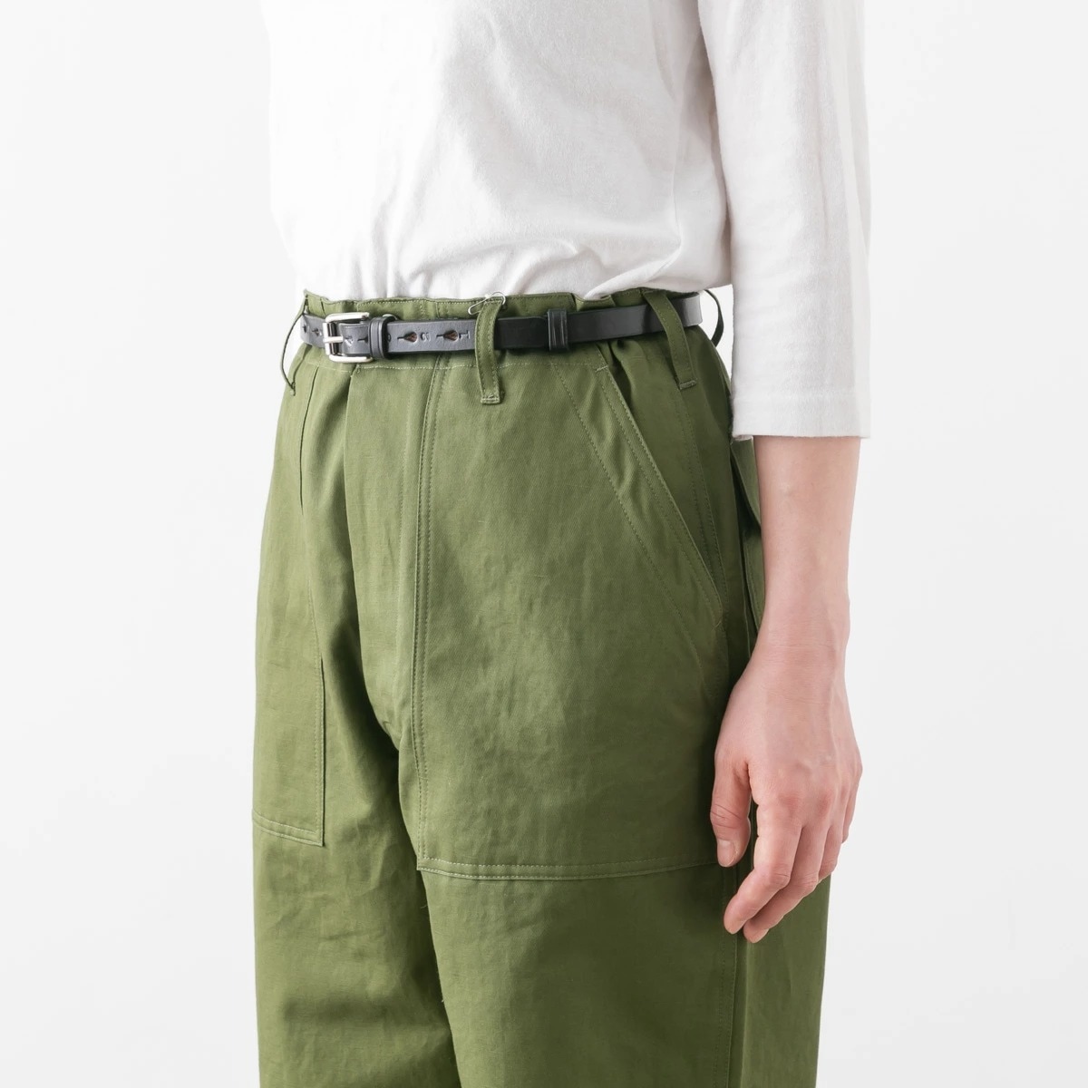 パンツ HTS COTTON/LINEN KERSEY BAKER PANTS HTS エイチティーエス LINEN KERSEY BAKER PANTS コットン リネン
