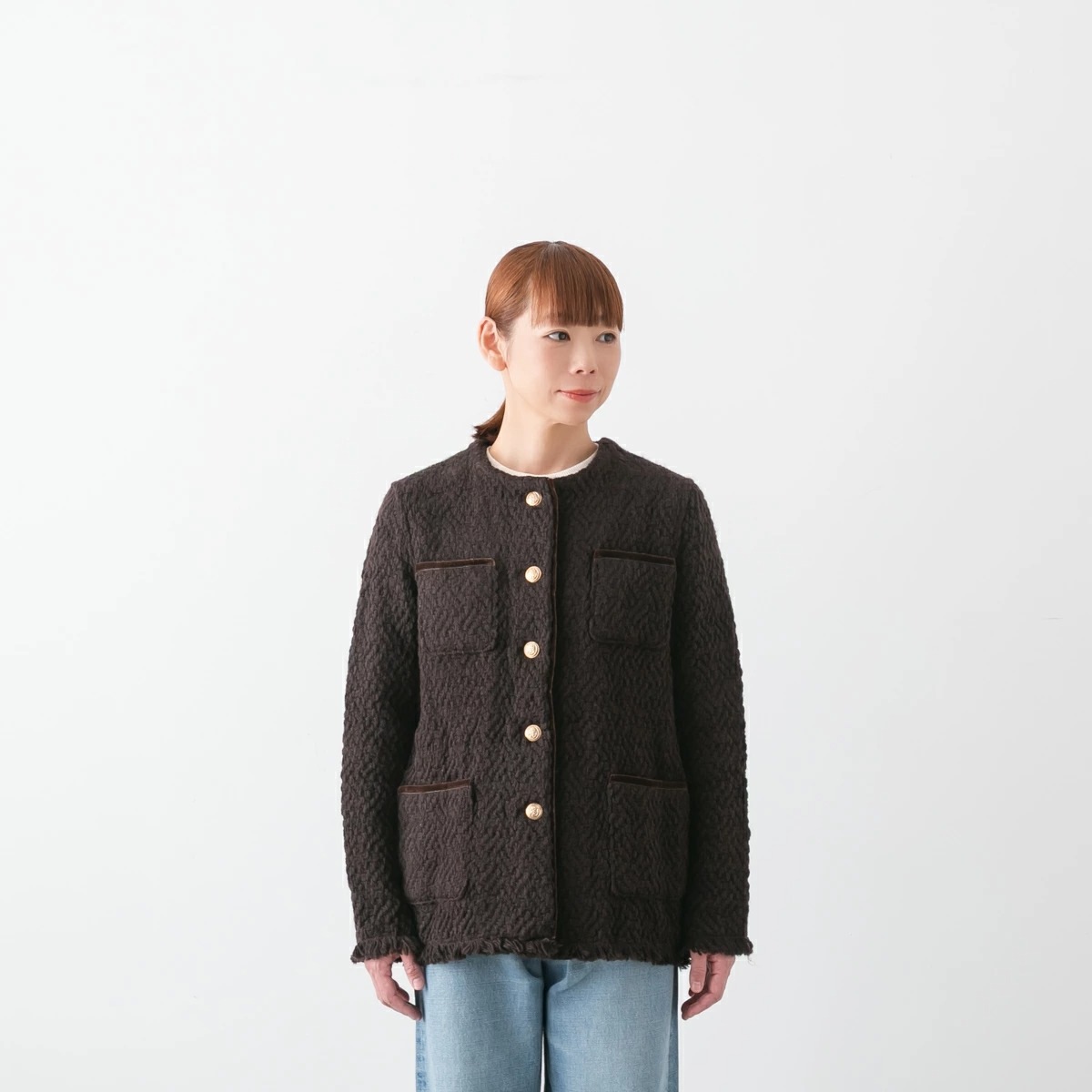 John Branigan ジョン ブラニガン 4POCKET FRINGED JACKET 4ポケット ニット フリンジ ジャケット 2色 20084PF