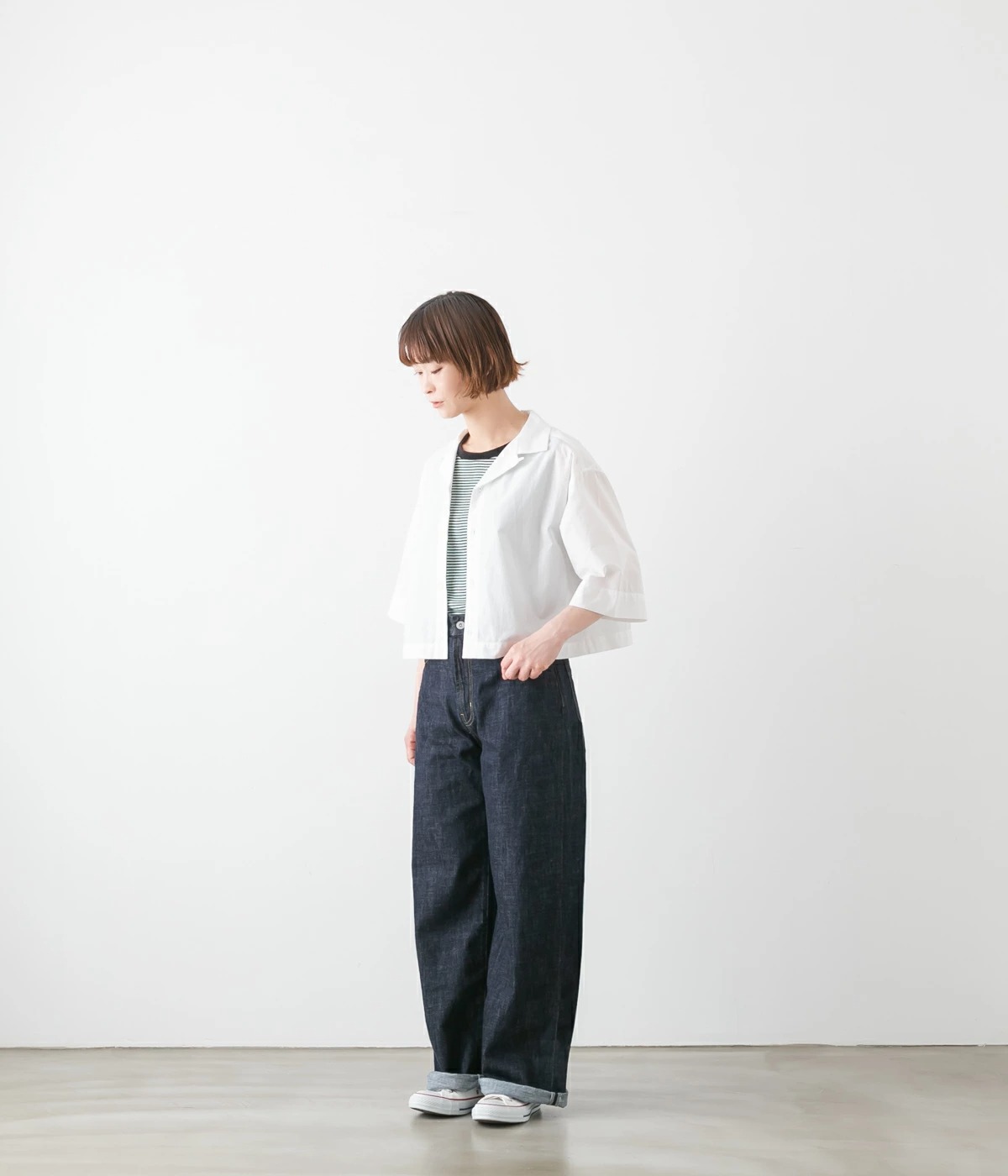 nicholson & nicholson ニコルソン アンド ニコルソン オープンカラー シャツ 3色 ROMA-W