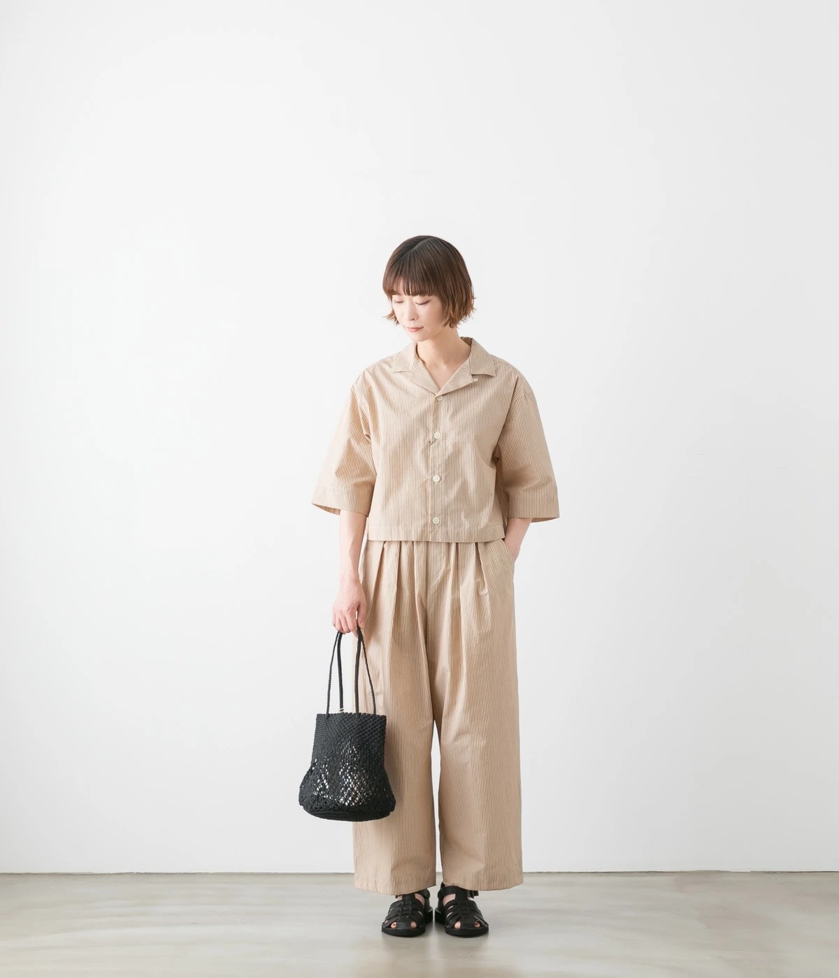 nicholson & nicholson ニコルソン アンド ニコルソン オープンカラー シャツ 3色 ROMA-W