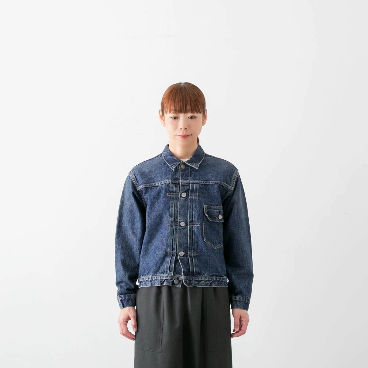 orSlow オアスロウ <br />1940'S TYPE1 PLEATED FRONT DENIM BLOUSE<br />プリーツ フロント デニム ジャケット 03-6011-84