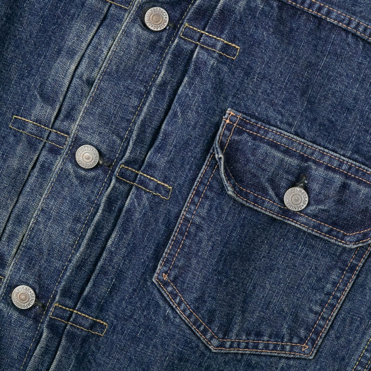 orSlow オアスロウ <br />1940'S TYPE1 PLEATED FRONT DENIM BLOUSE<br />プリーツ フロント デニム ジャケット 03-6011-84