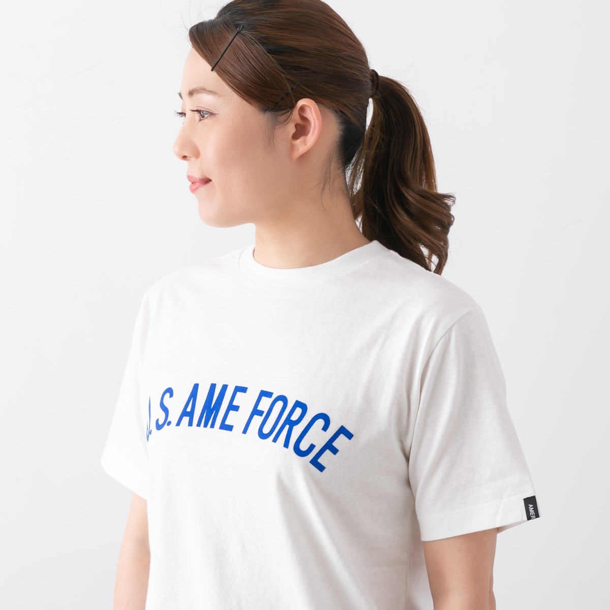 AMERICANA/アメリカーナ】 MESSAGE Tシャツ(NAVY)（Tシャツ